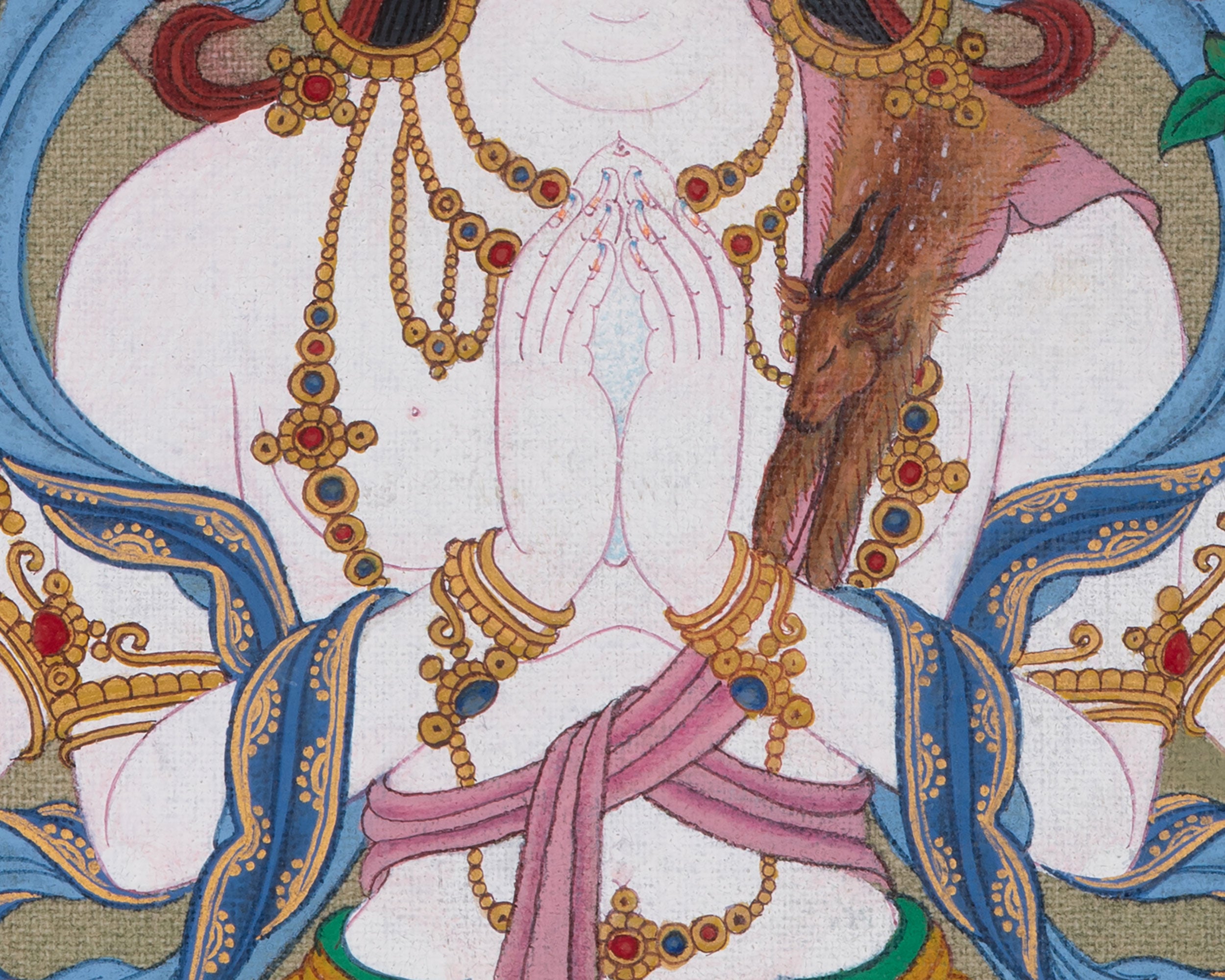 4 Armed Chenrezig Artwork | Thangka of the Bodhisattva of Compassion