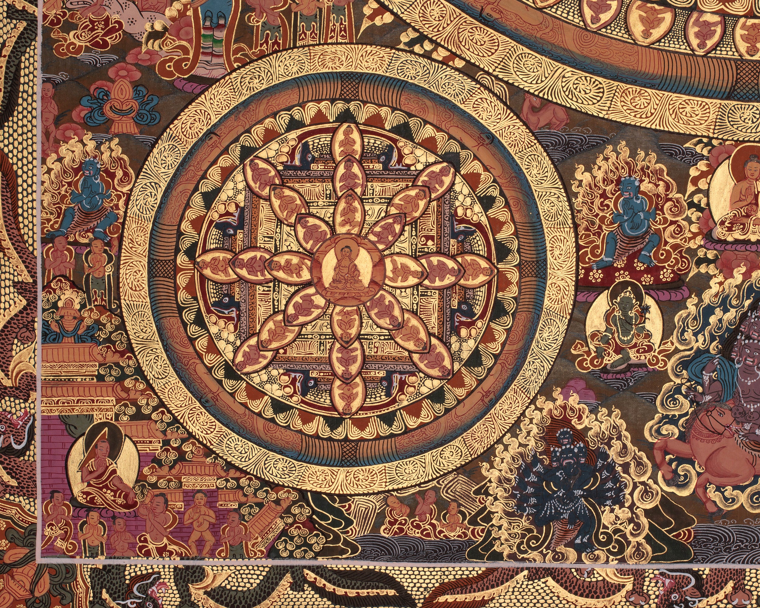 Buddha Mandala Himalayan Art | Sacred Thangka | Home Decor