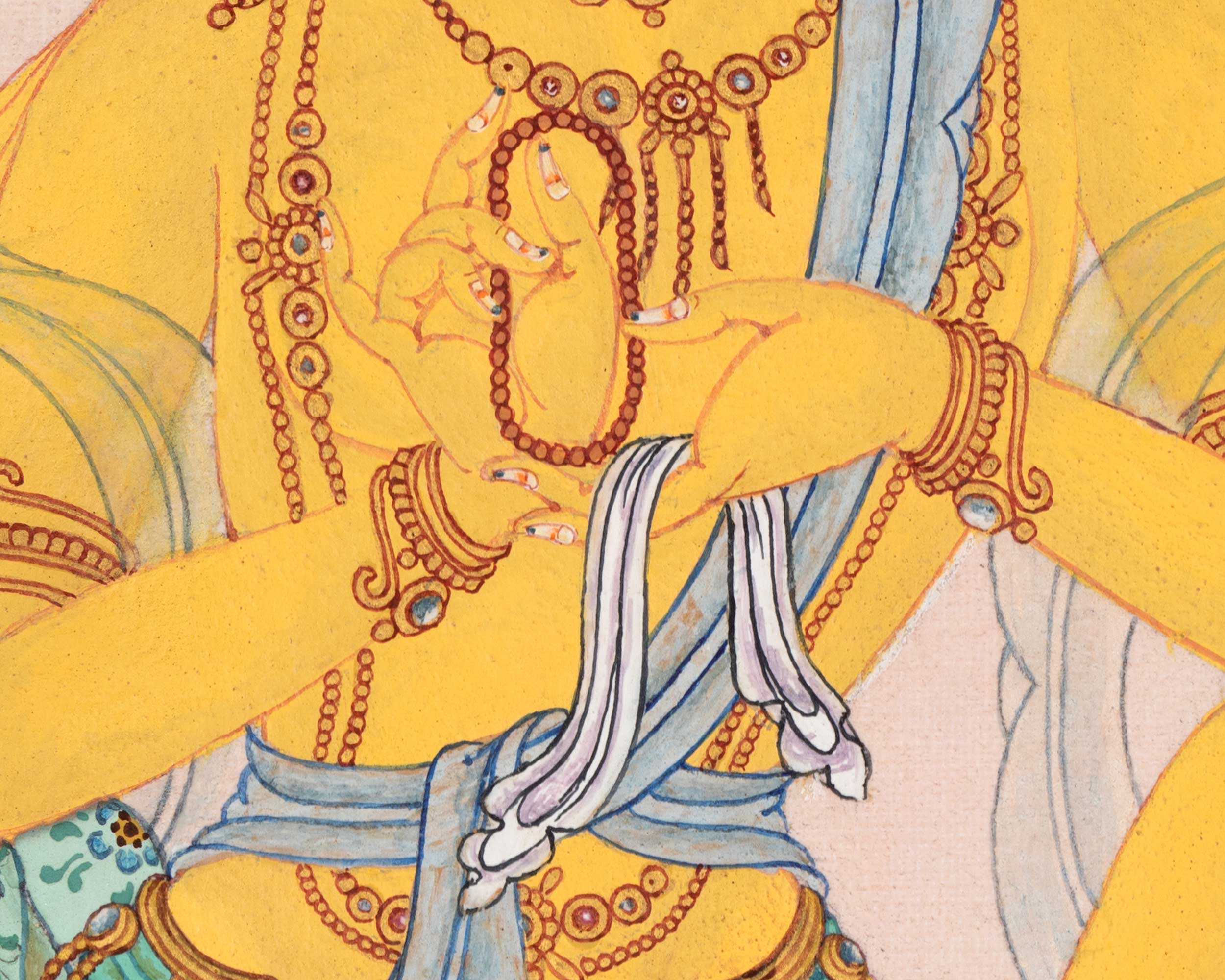 Kanakavarna Tara | 21 Tara of Surya Gupta Thangka