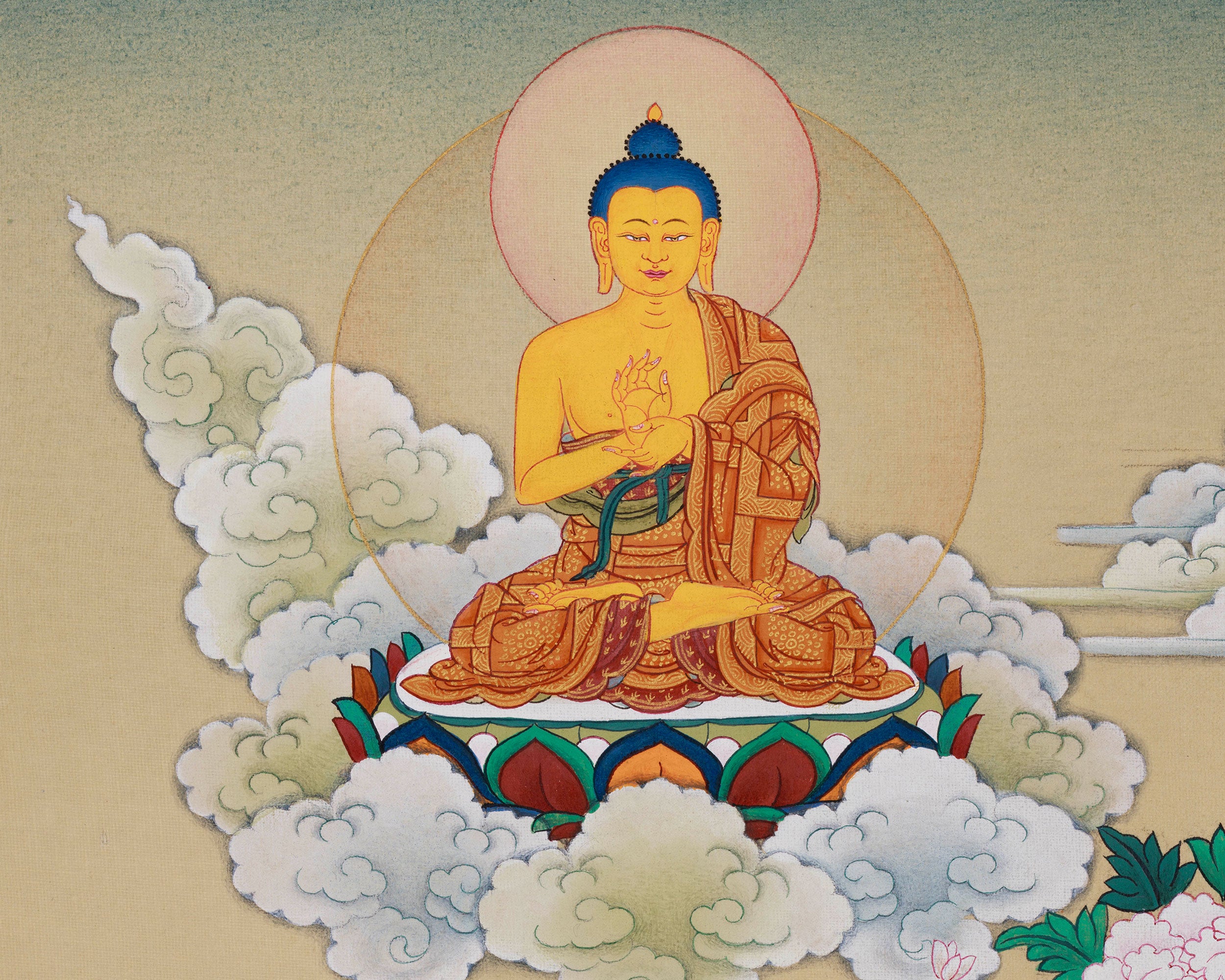 The Eight Healing Buddhas | Embodiments of Buddhist Medicine | Painted with Lhasa Stone Hues