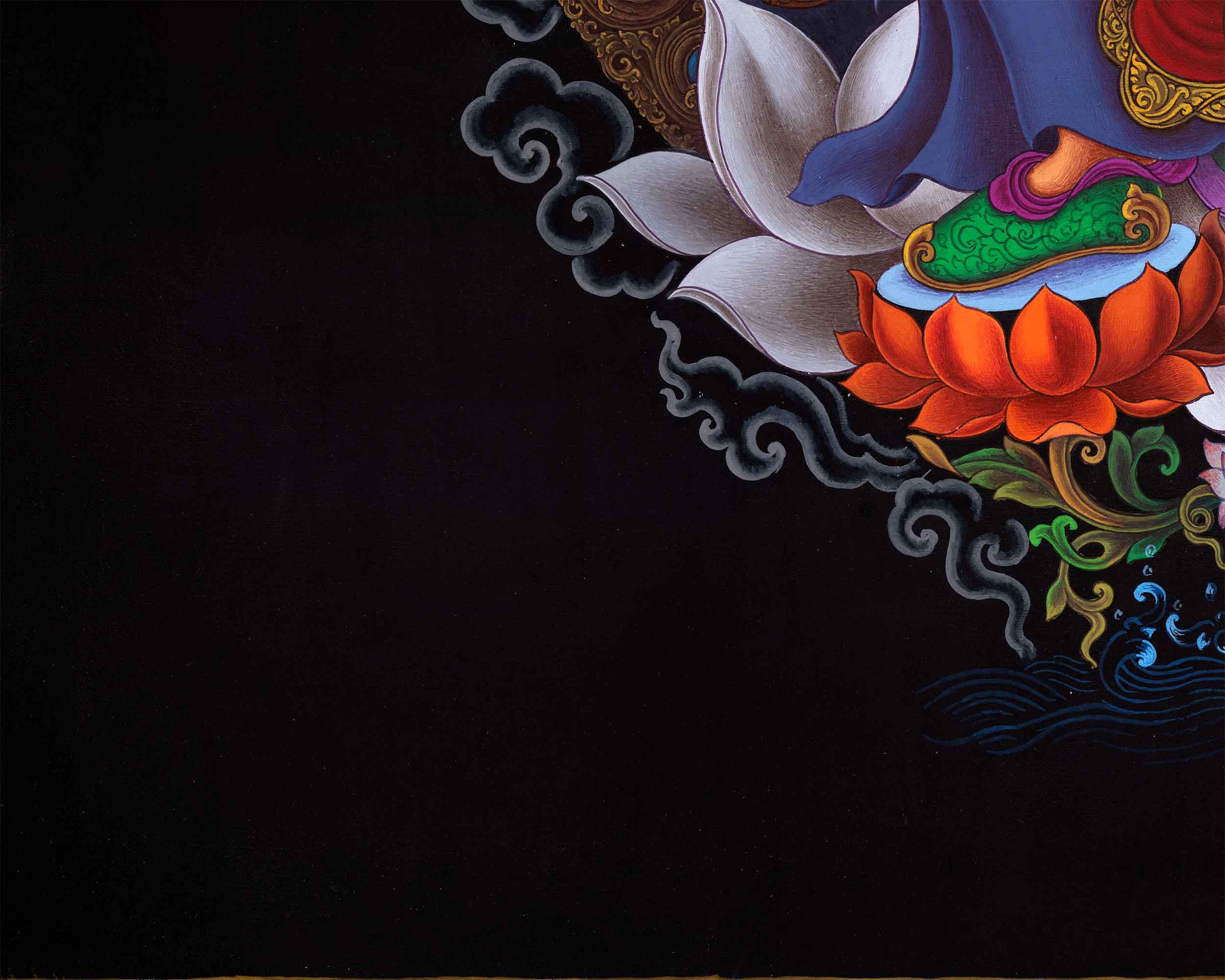 Guru Rinpoche The Lotus Born Master Of Tibetan Buddhism | Master Padmasambhava | Traditional Paubha Print