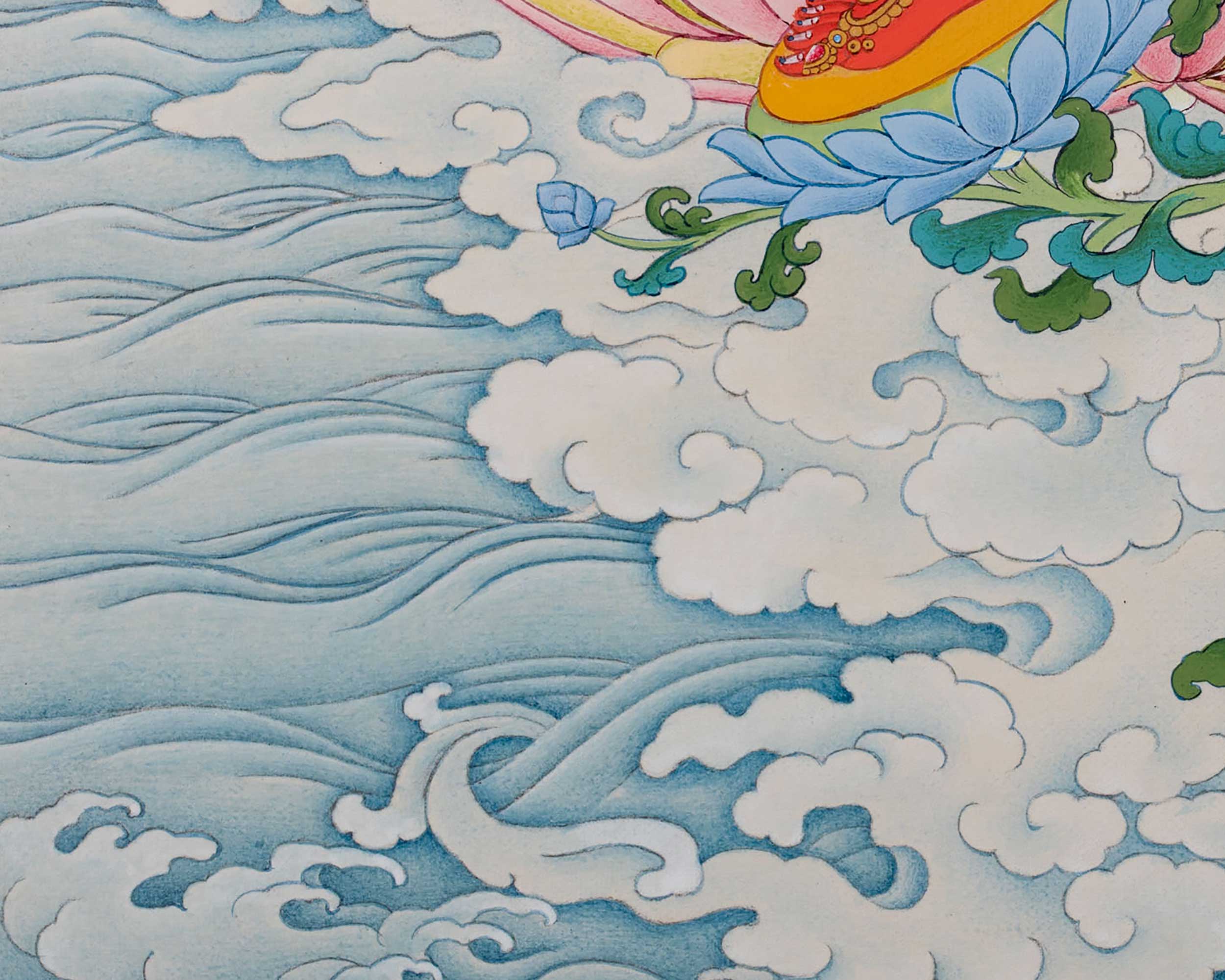 Hand Painted Red Tara Thangka | Traditional Buddhist Artwork | Thangka For Dakini Mantra Pratice