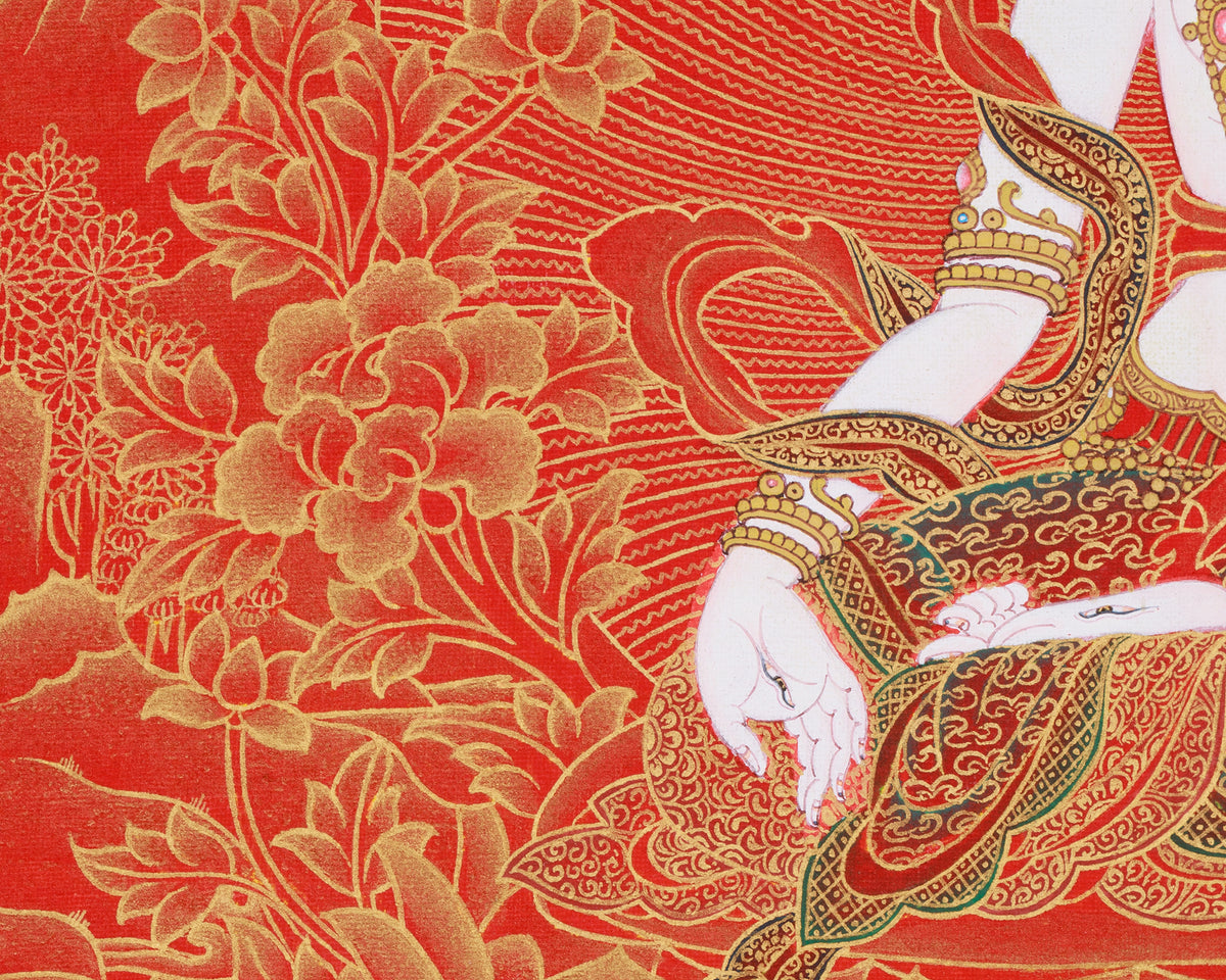 Tibetan Healing Goddess White Tara | The Seven-Eyed Protector of Compassion