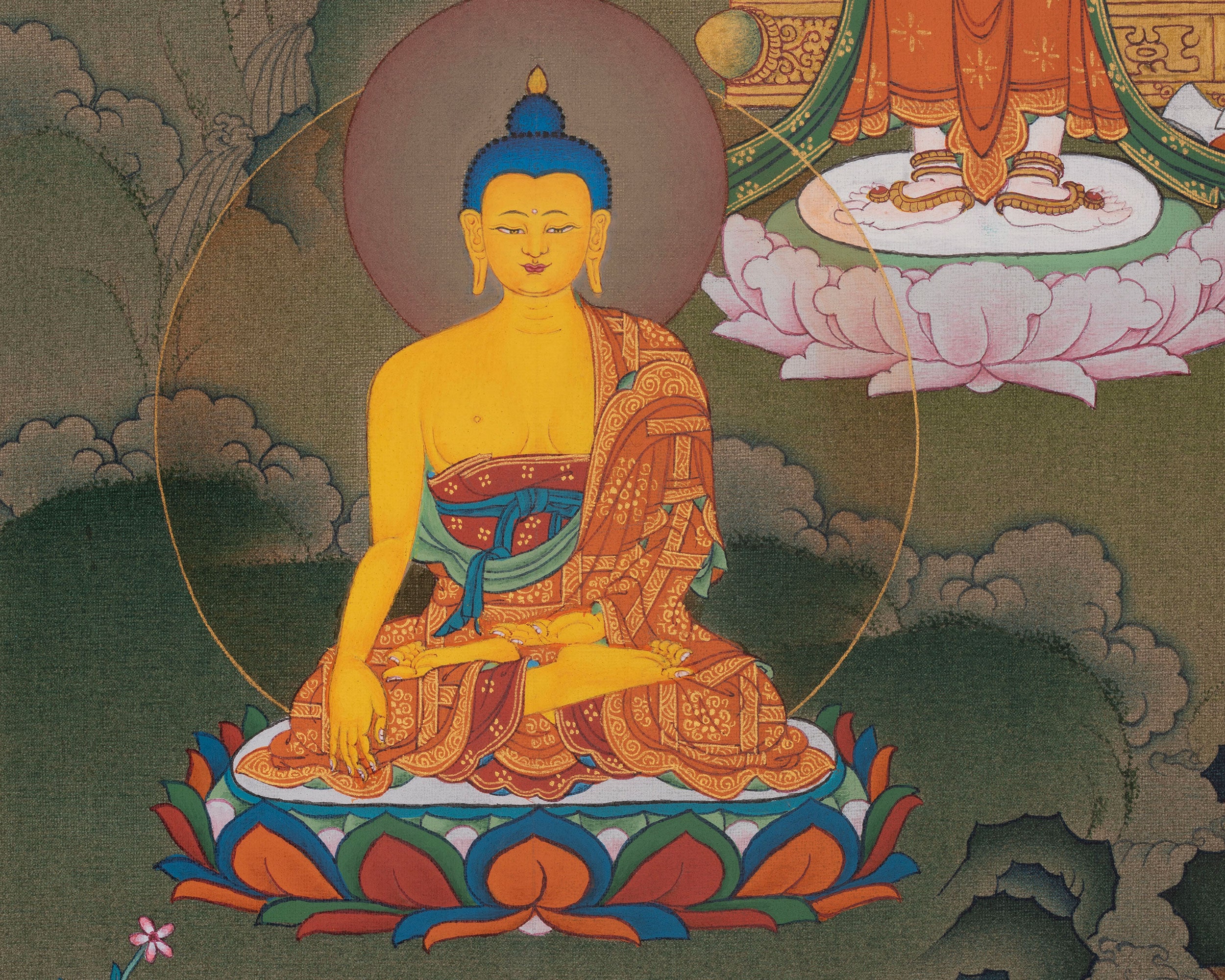 Asta Medicine Buddha Thangka | Healing Deity | Mahayana Buddhism