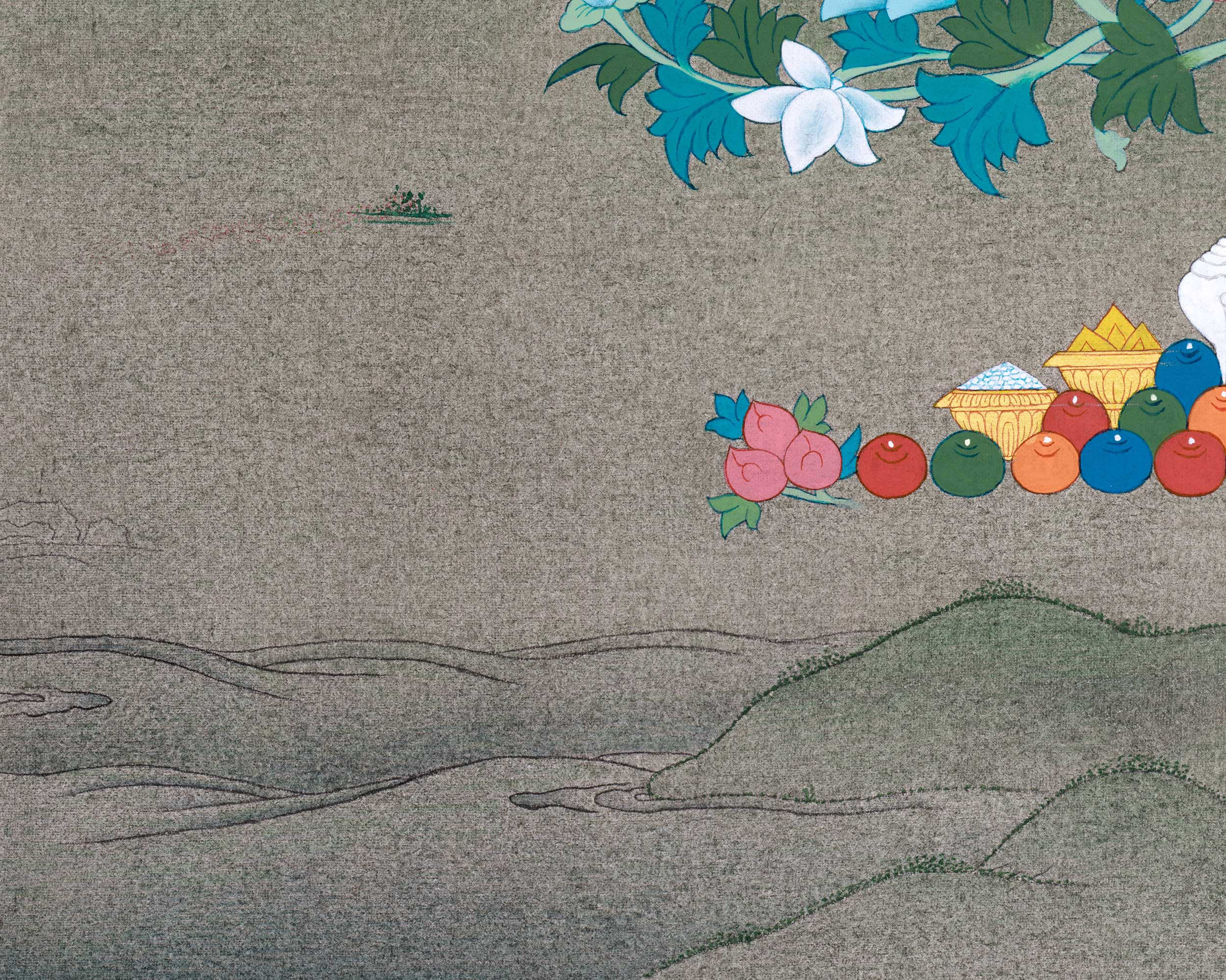 Green Tara Goddess Thangka Painting | Vajrayana Artwork