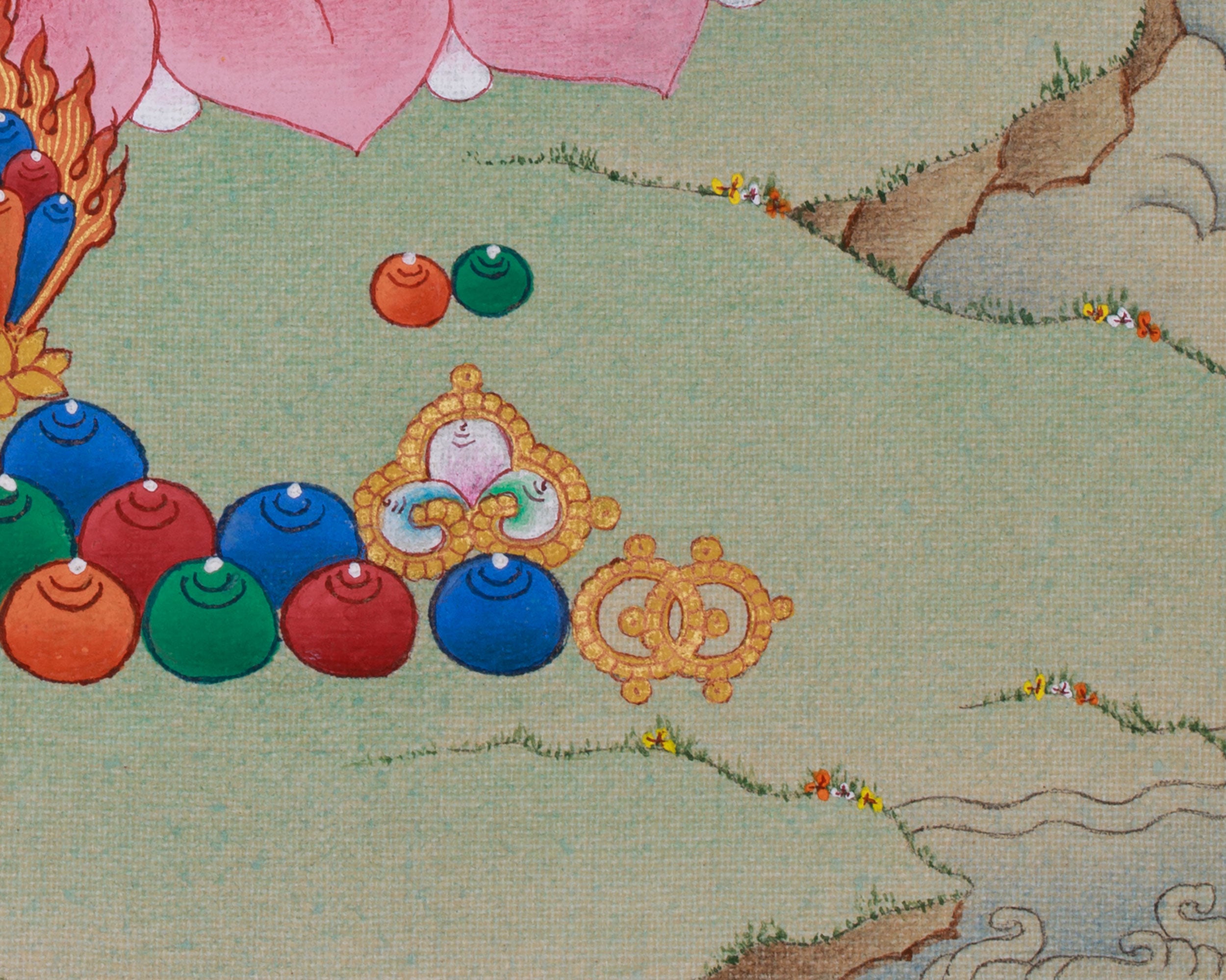 Mini Yellow Dzambhala | Tibetan Buddhist Prosperity Art