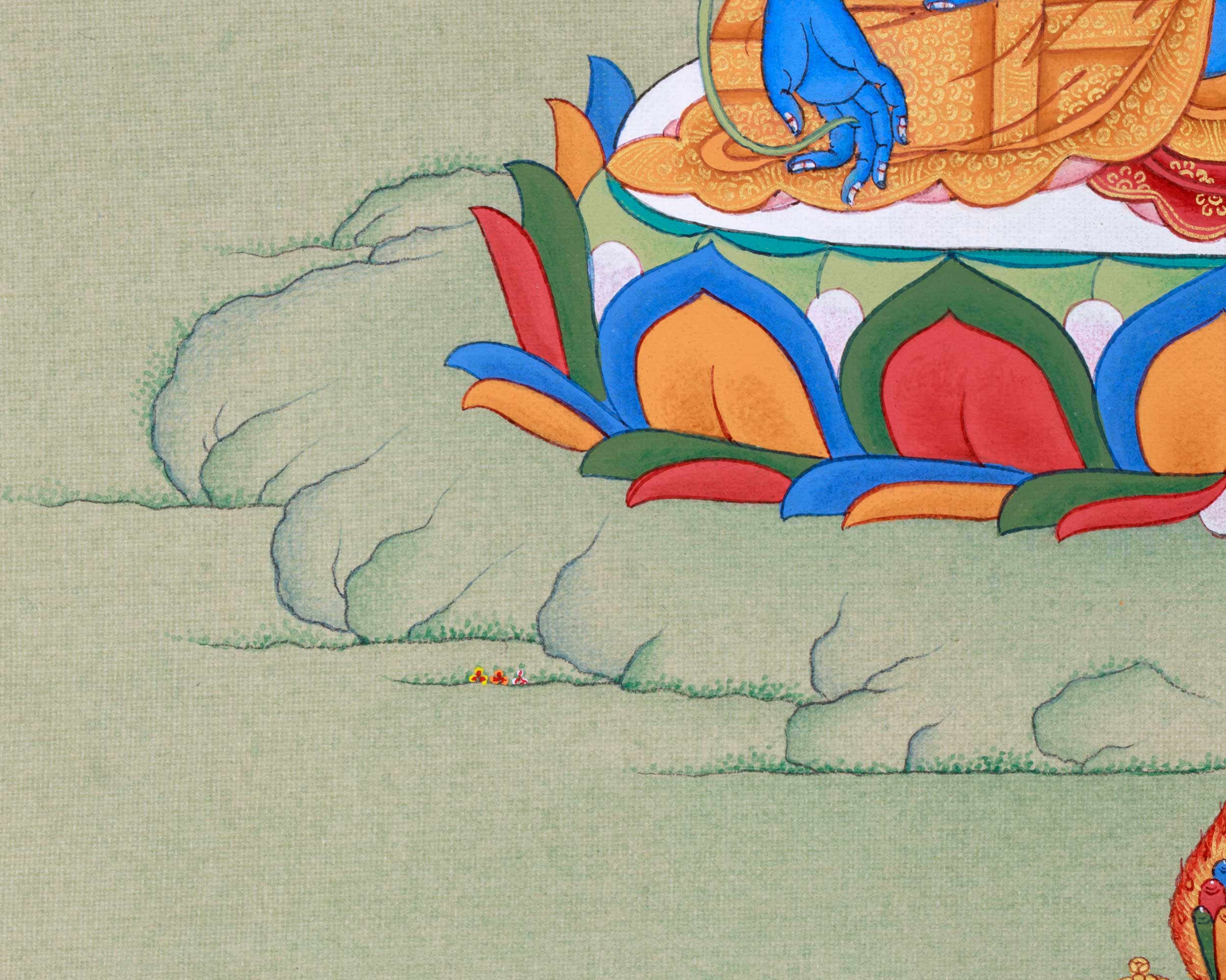 Small Medicine Buddha Thangka for your Altar
