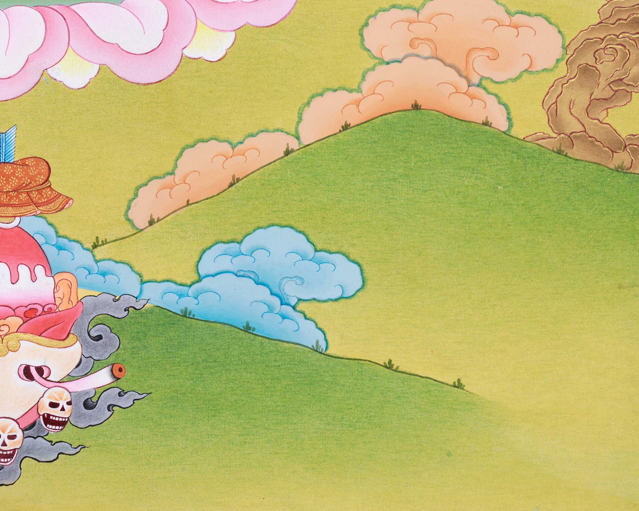 Hand Painted Hevajra Thangka | Himalayan Wrathful Wall Decor | Tibetan Deity