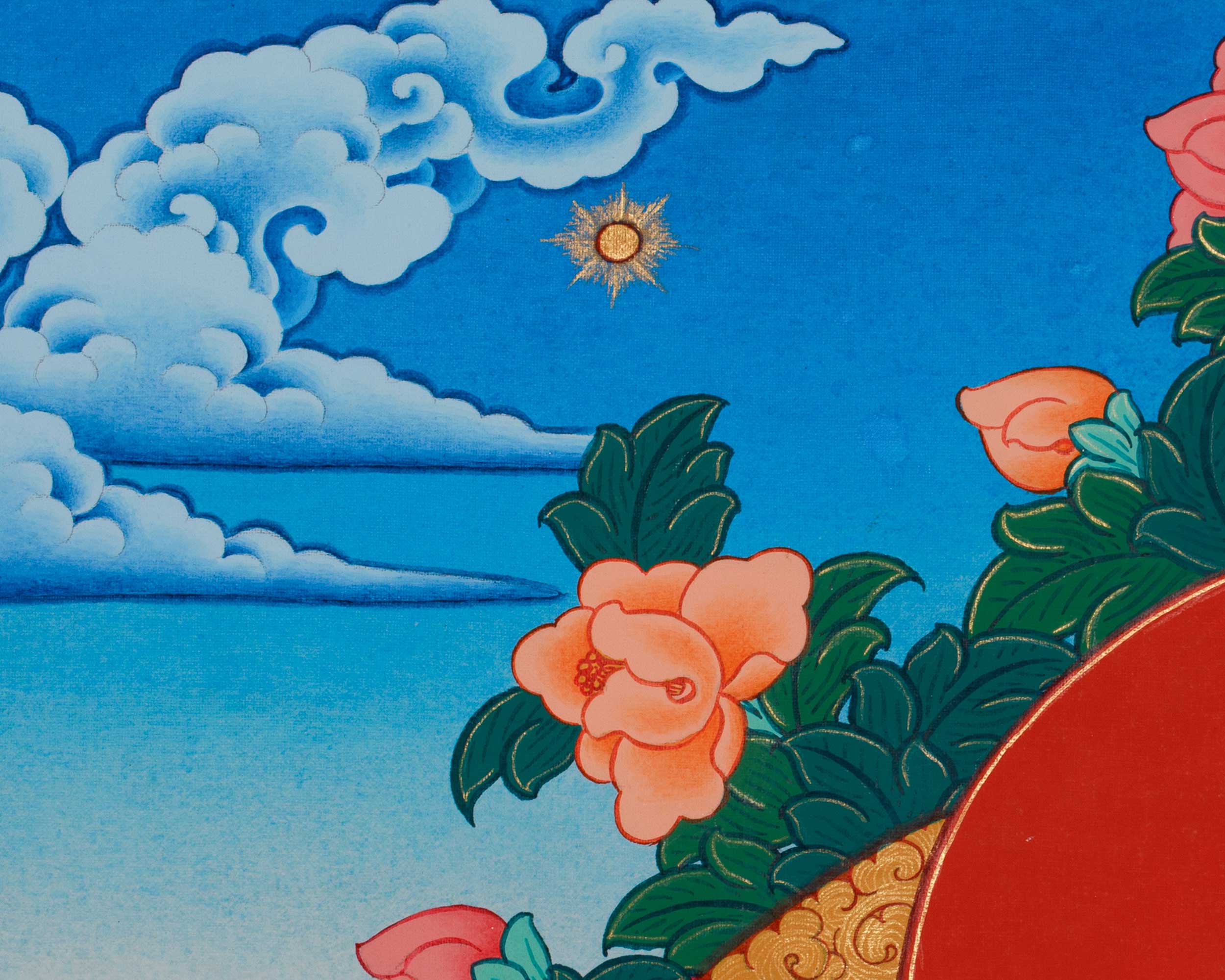 Hand-Painted Primordial Buddha Samantabhadra with Consort | Traditional Artwork