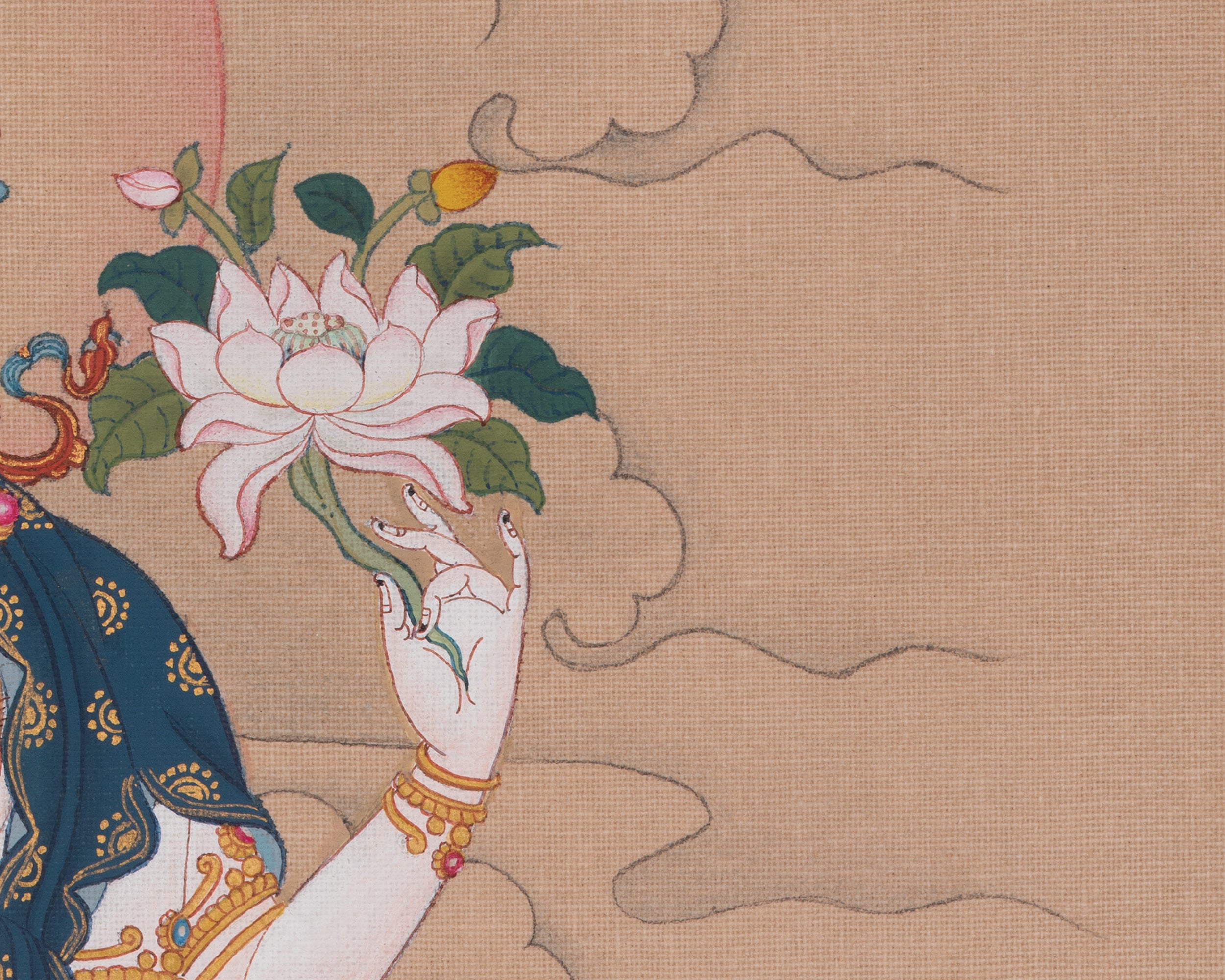 Chenrezig Devotional Art | Authentic Avalokiteshvara Thangka | Buddha of Compassion