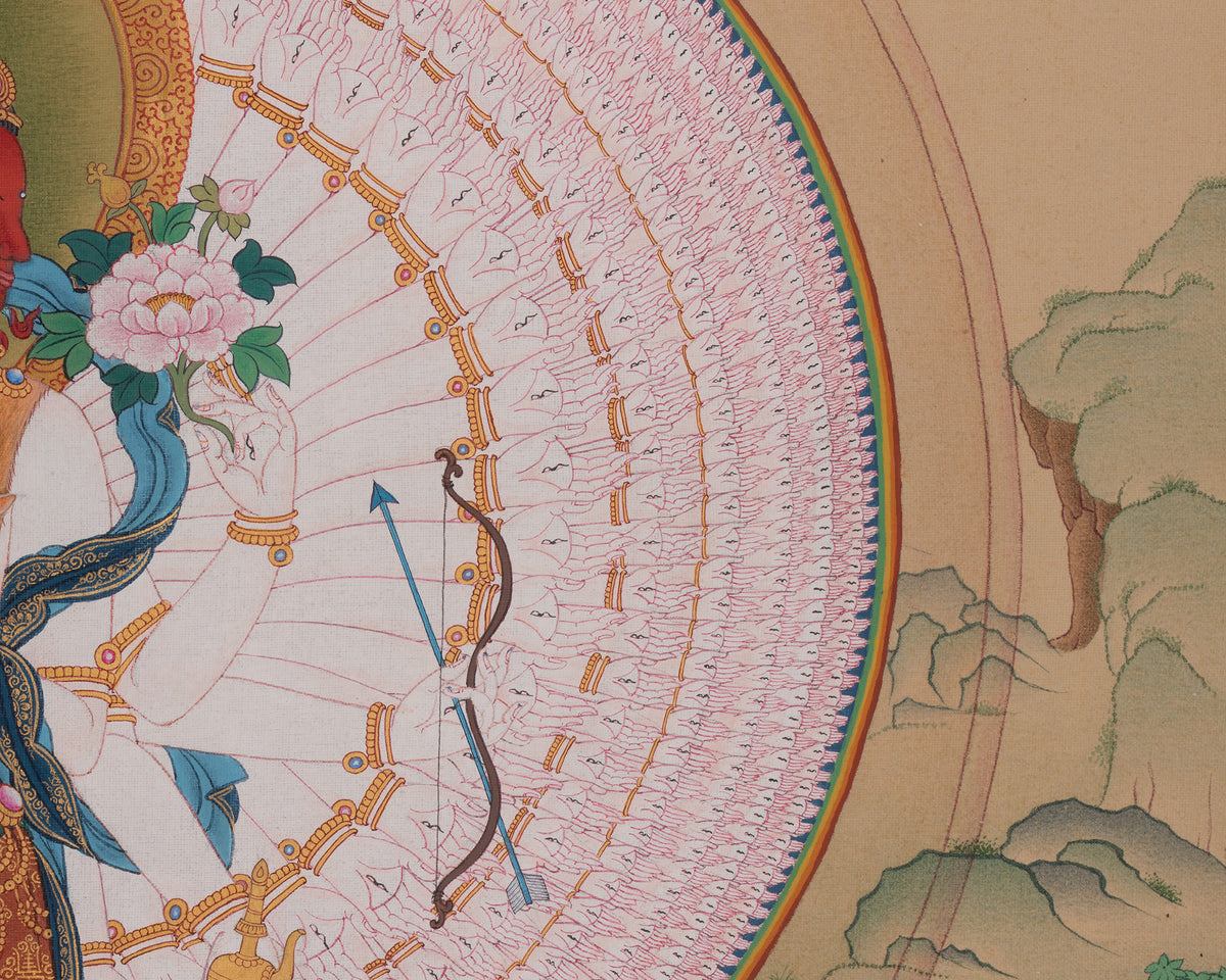 1000 Armed Chenrezig Sacred Art | Infinite Compassion Deity