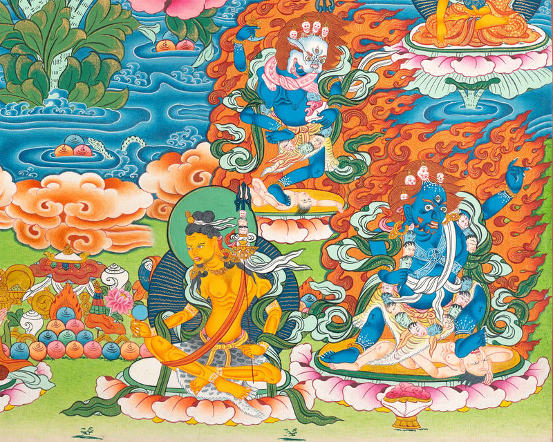 High-Quality Giclee Print To Practice Guru Rinpoche Teachings | The Lotus Born Master Nepali Print
