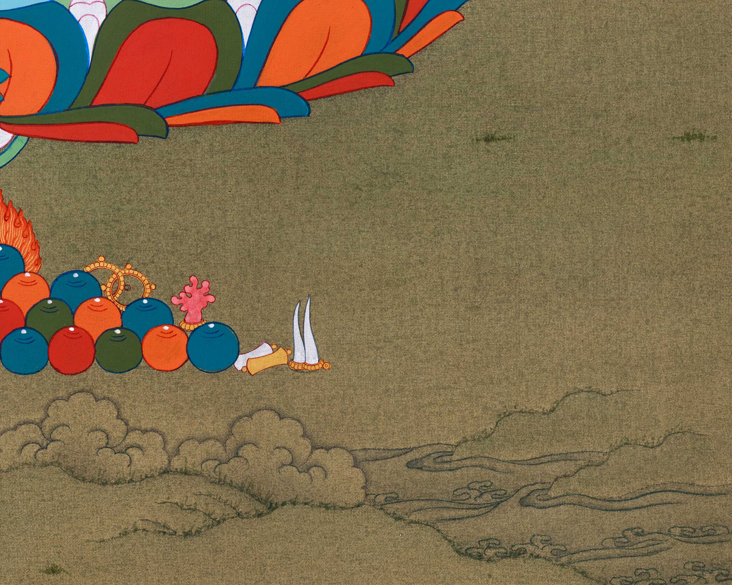 Radiant Mother Tara Thangka | Green Tara | Embrace Divine Protection