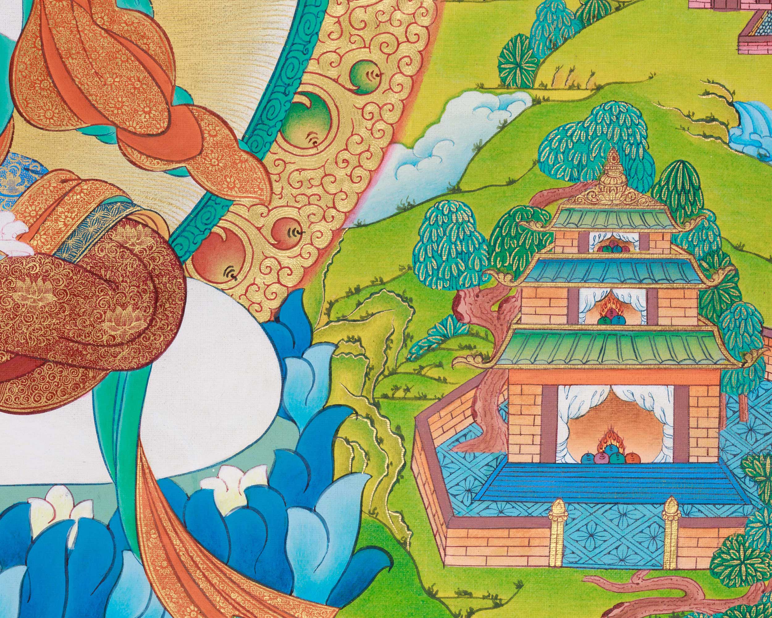 Buddha Tara Thangka | Traditionally Hand-Painted White Tara Art