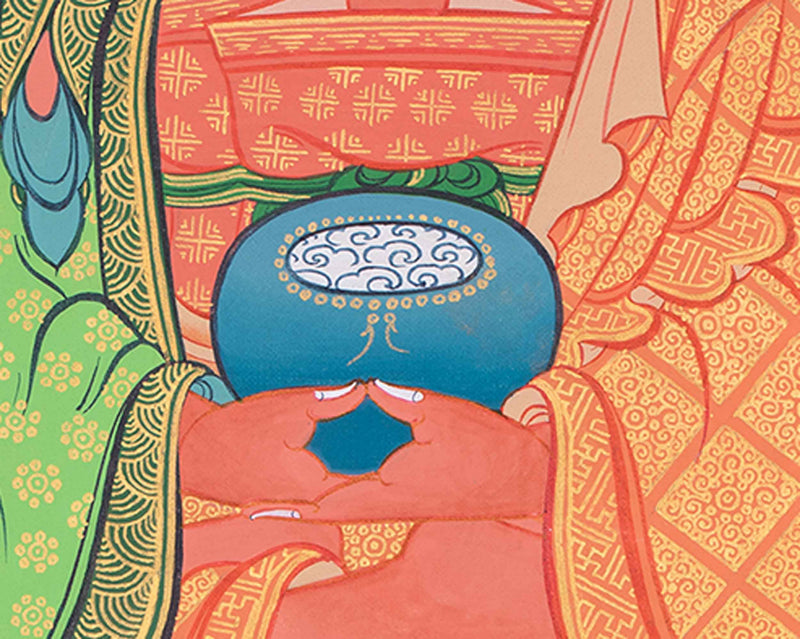 The Buddha Of Infinite Light Thangka | Amitabha Buddha Artwork | Journey to Pure Land