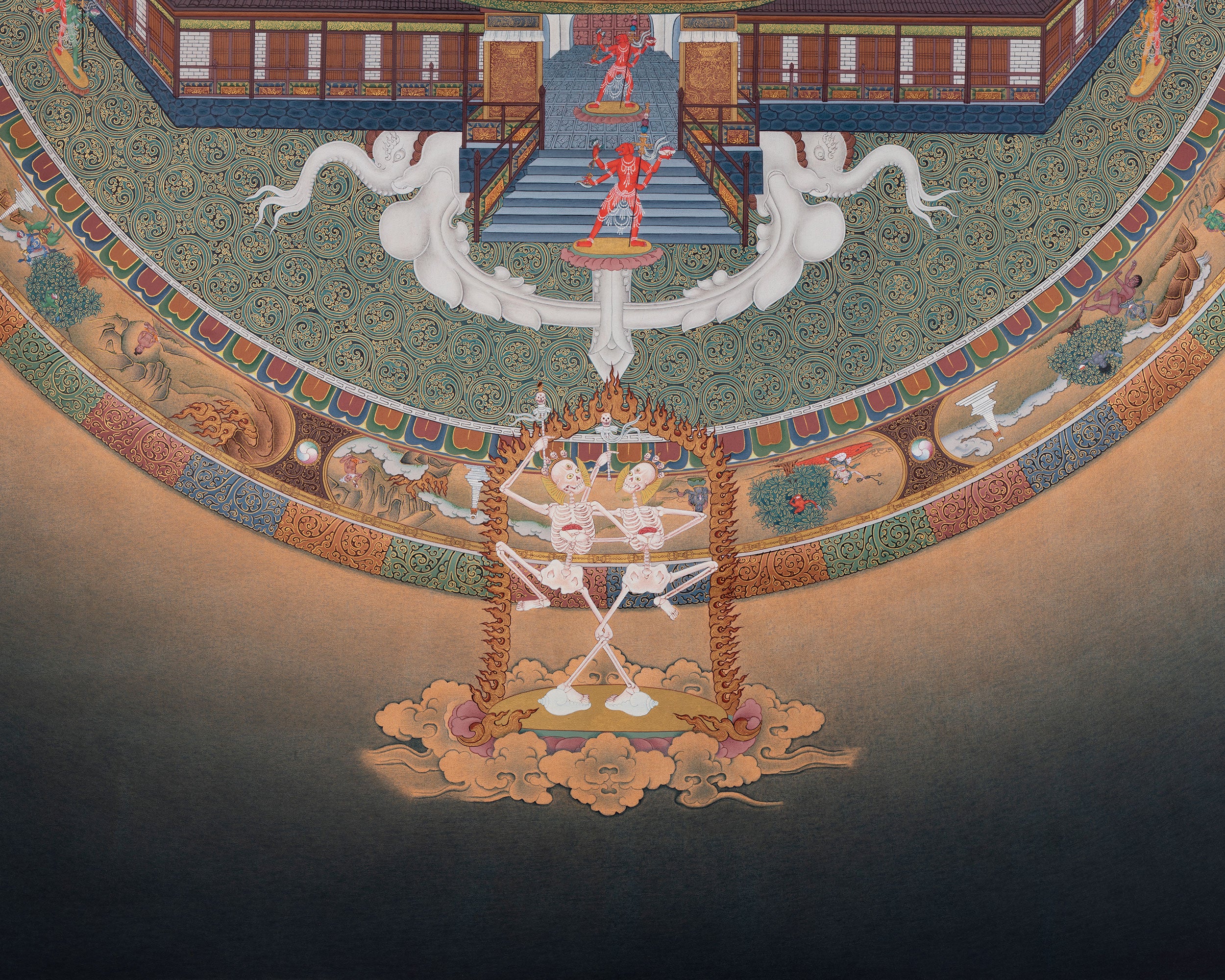 Nāro Khechari Vajrayoginī Maṇḍala Palace Thangka | Available for Commission