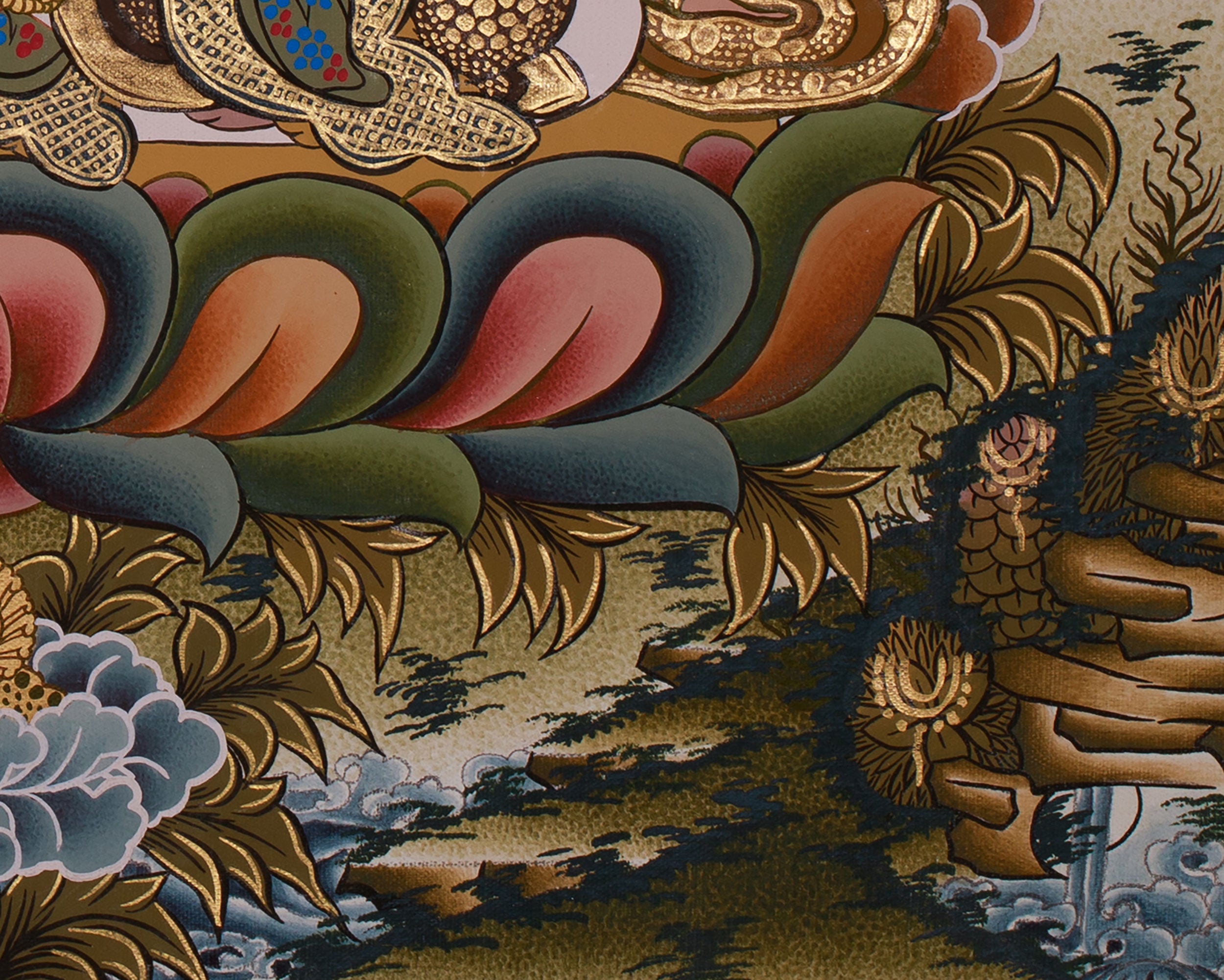 Hand-Painted Heruka Vajrasattva and Consort Thangka | Divine Union of Wisdom and Compassion