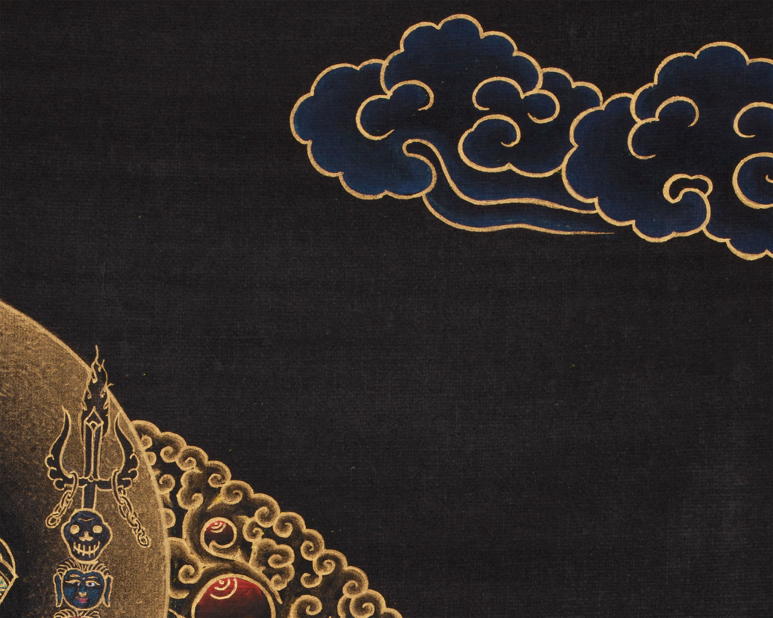 Peaceful Padmasambhava Painting | Embodying Wisdom and Serenity in Nakthang Style