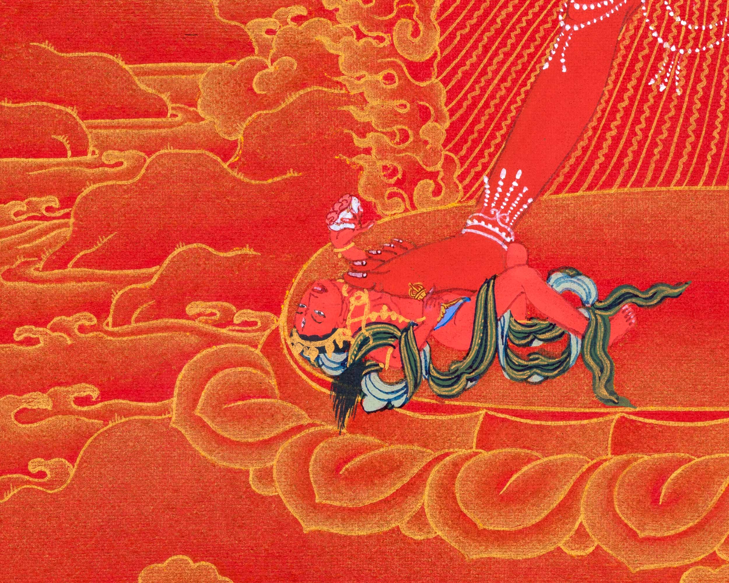 Vajrayogini, Red and Gold Thangka for Practice