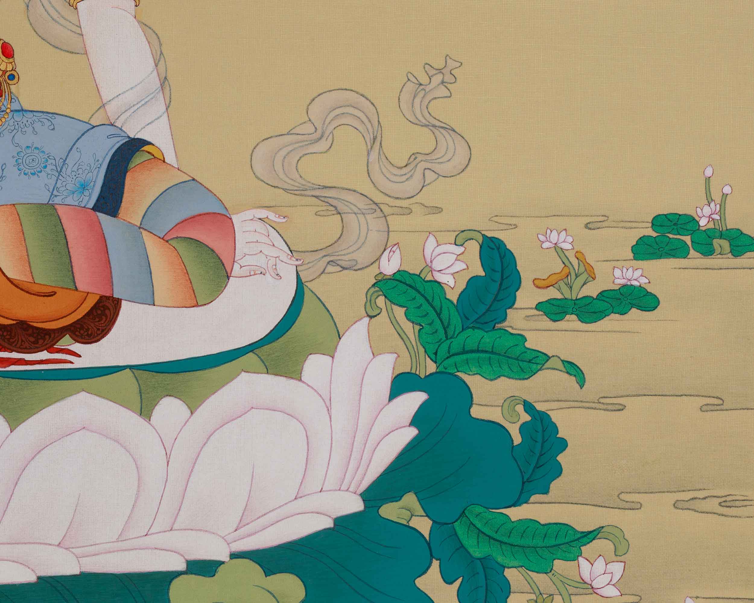 Spiritual Thangka of Chenrezig | Bodhisattva of Infinite Compassion