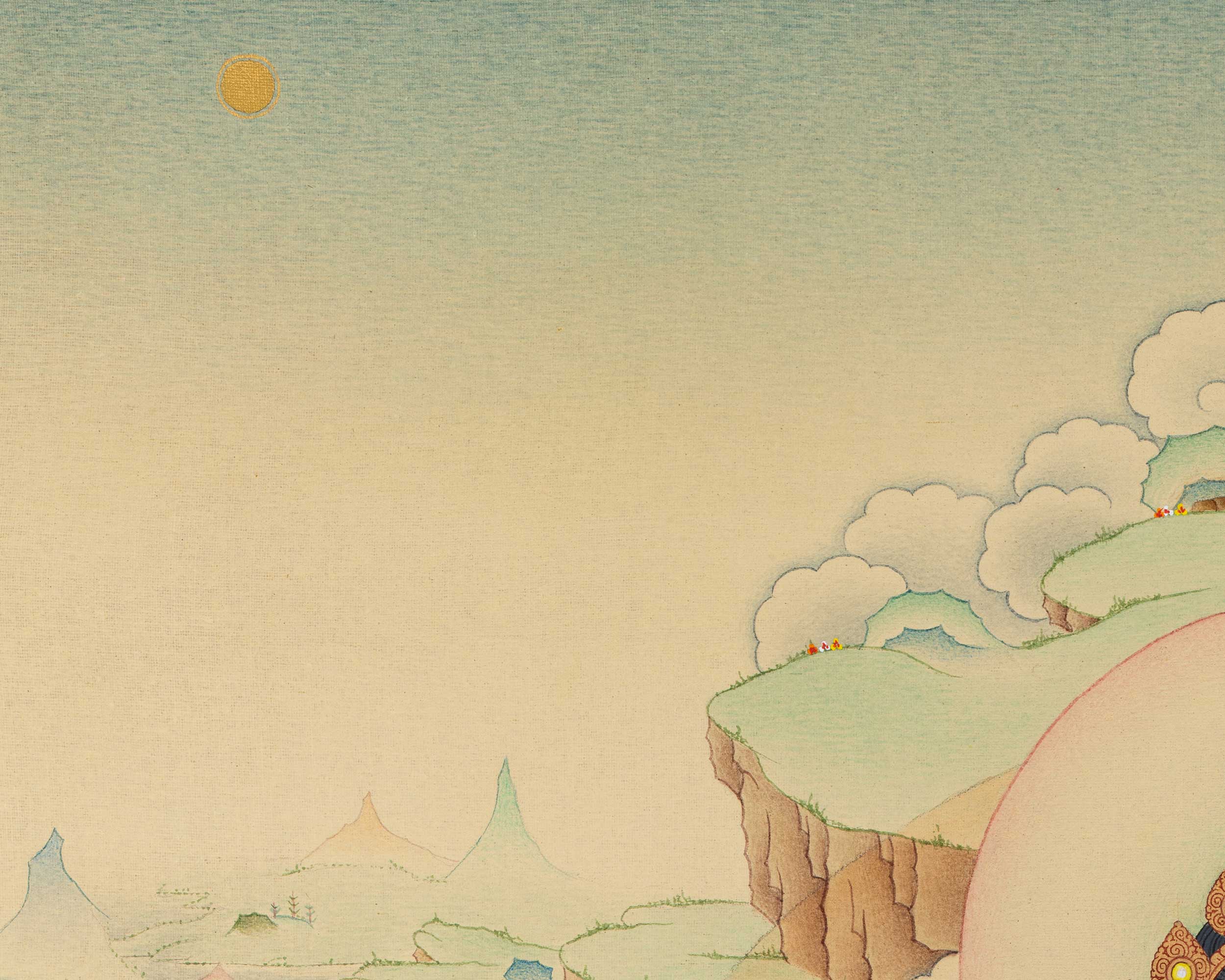 Chenrezig Thangka Print | Bodhisattva Canvas Print With High-Quality Giclee