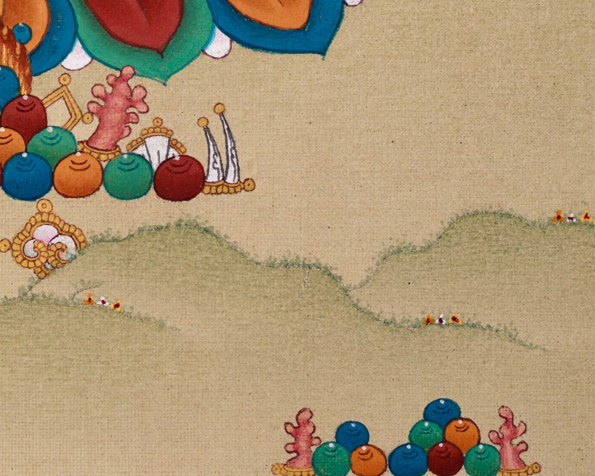 Radiant Jambala for Wealth, Thangka