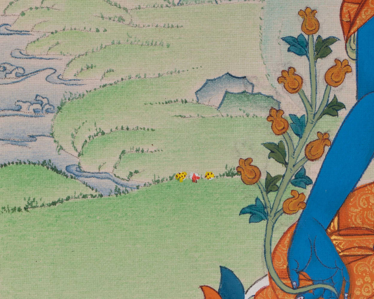 Bhaisajyaguru Buddhist Art | Medicine Buddha Painting | Sacred Buddhist Painting