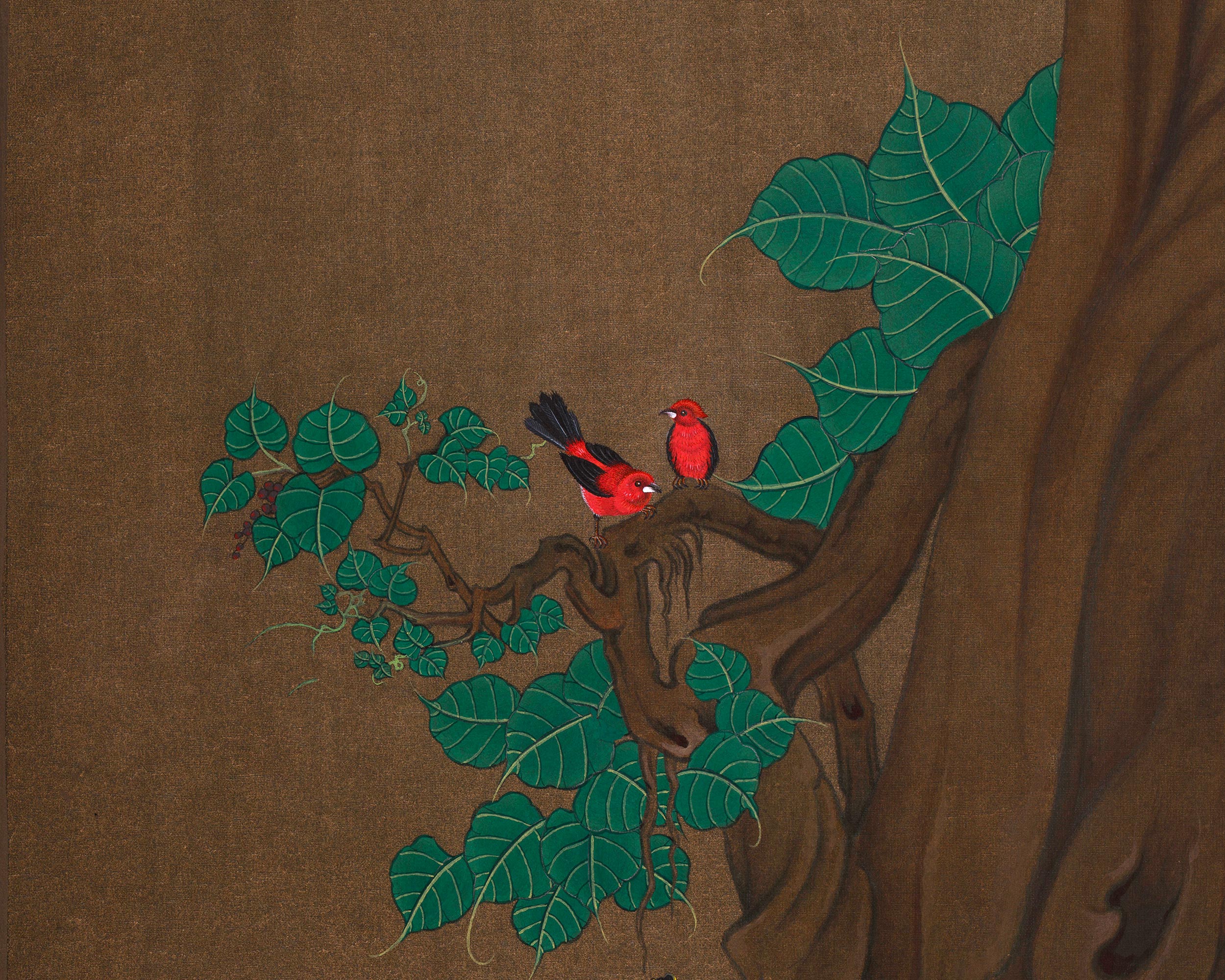 Majestic Shakyamuni Buddha Under Tree Thangka Painting | The Enlightened One’s Awakening