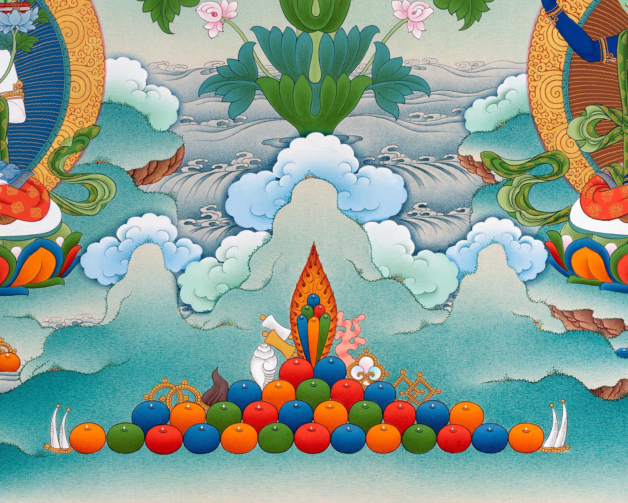 5 Manjushri Manifestations of the Divine Wisdom Buddha | Canvas Print