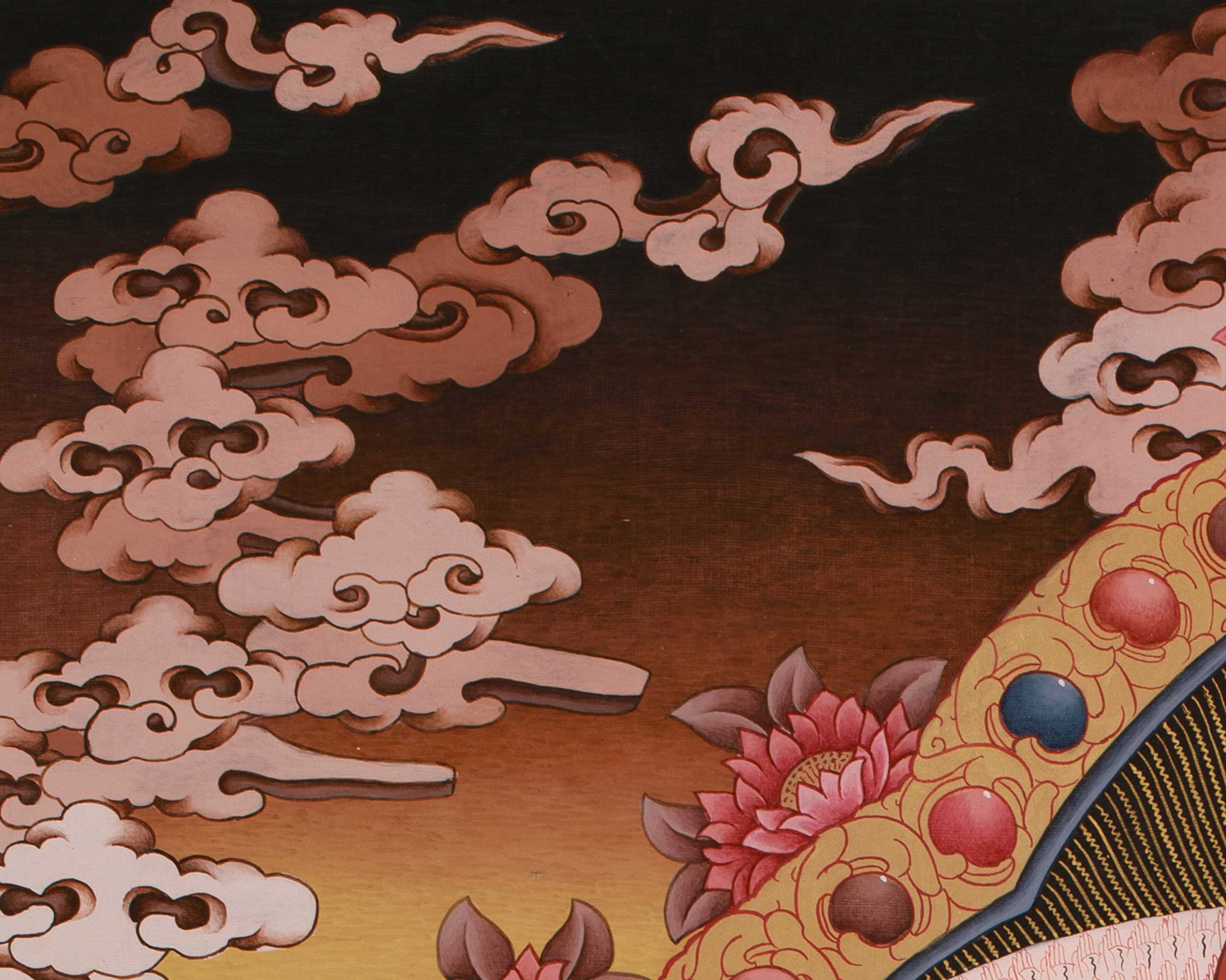 1000 Armed Chenrezig With Amitabha Thangka | Bodhisattva of Compassion