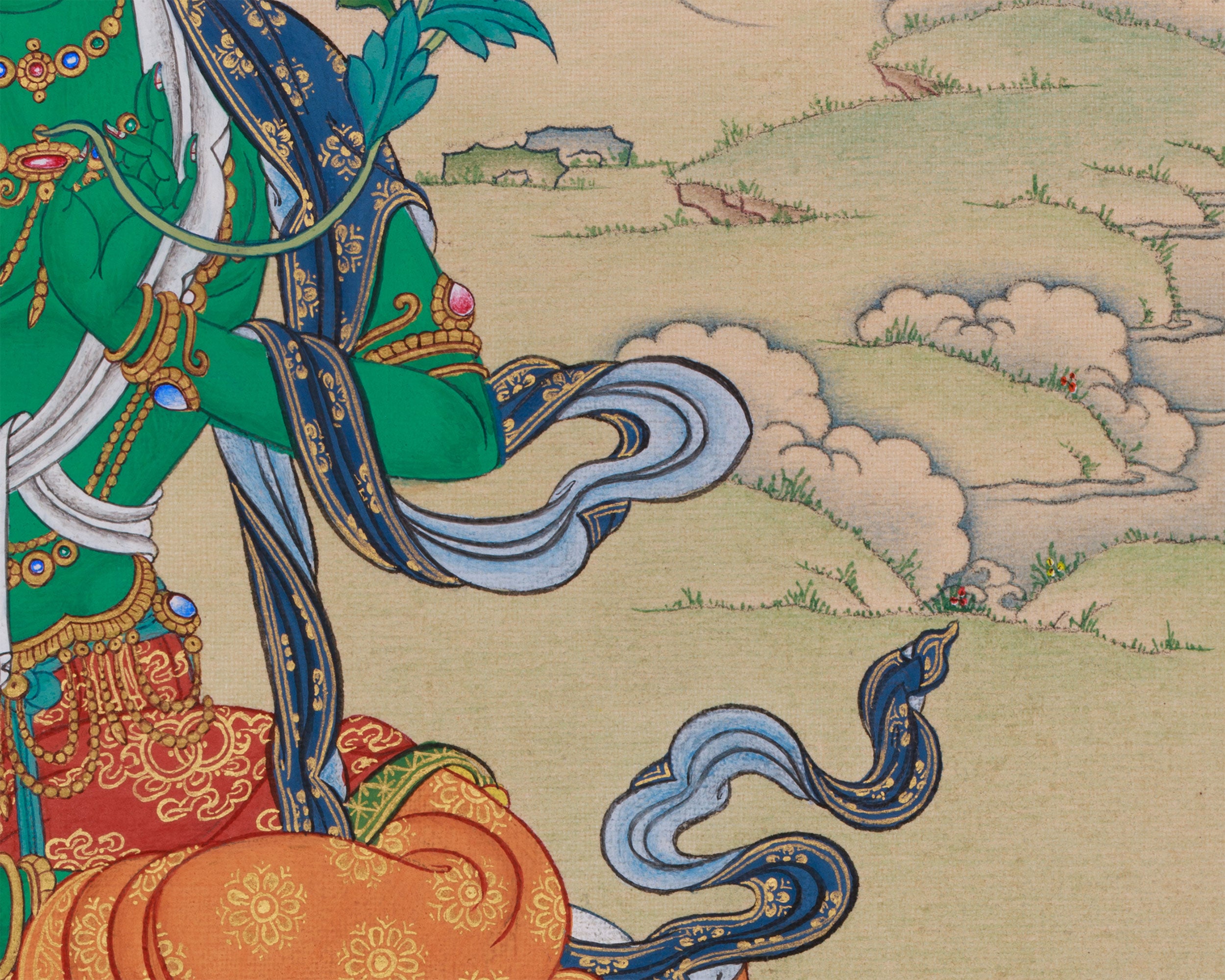 Mother Green Tara Painting | Goddess of Compassion and Liberation