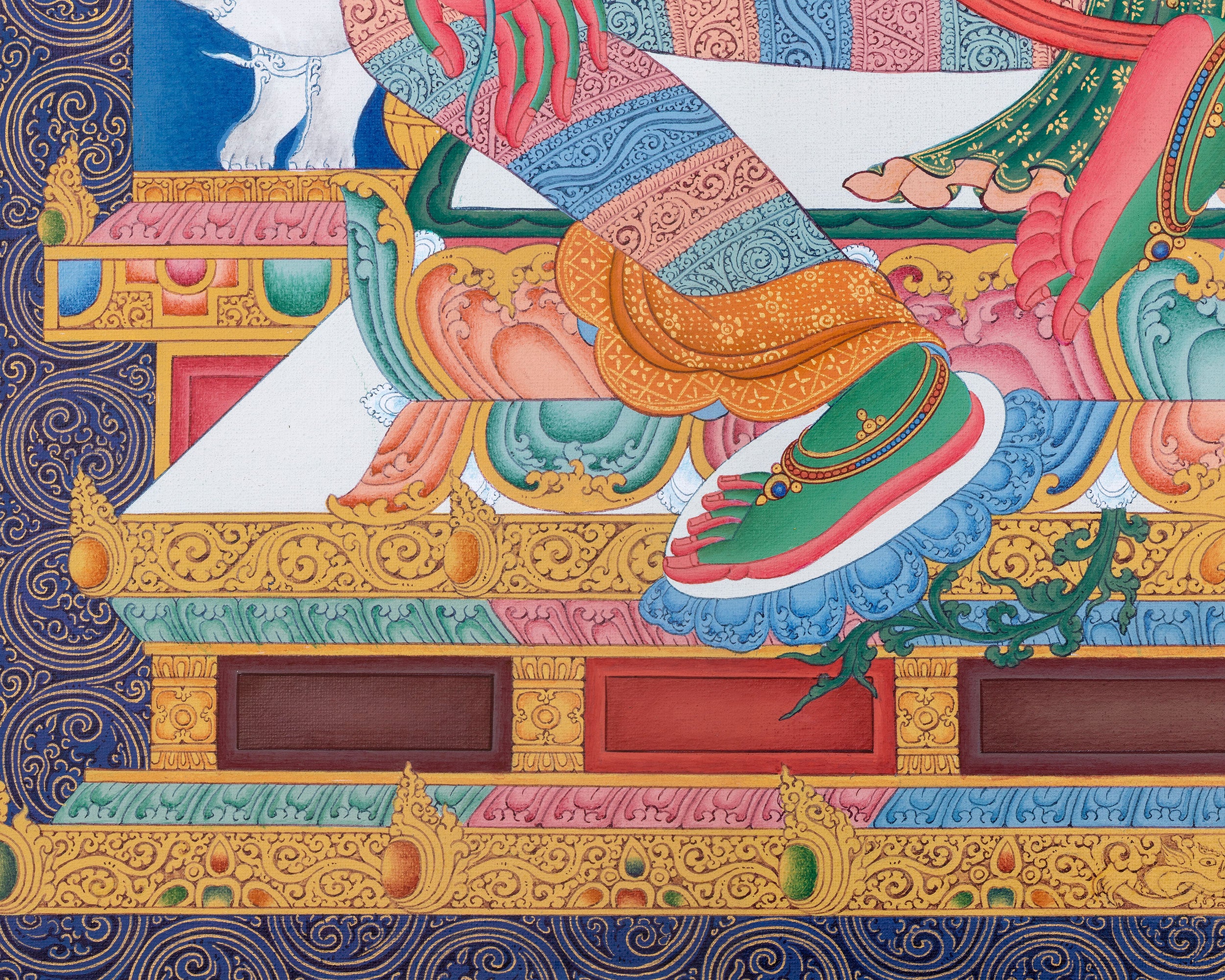 Green Tara Thangka Print | Digital Canvas Print