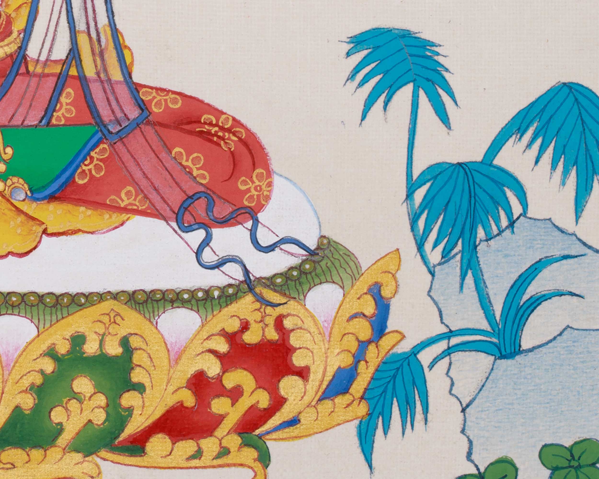 Hand-Painted Buddhist Goddess Green Tara Painting | Compassionate Protector