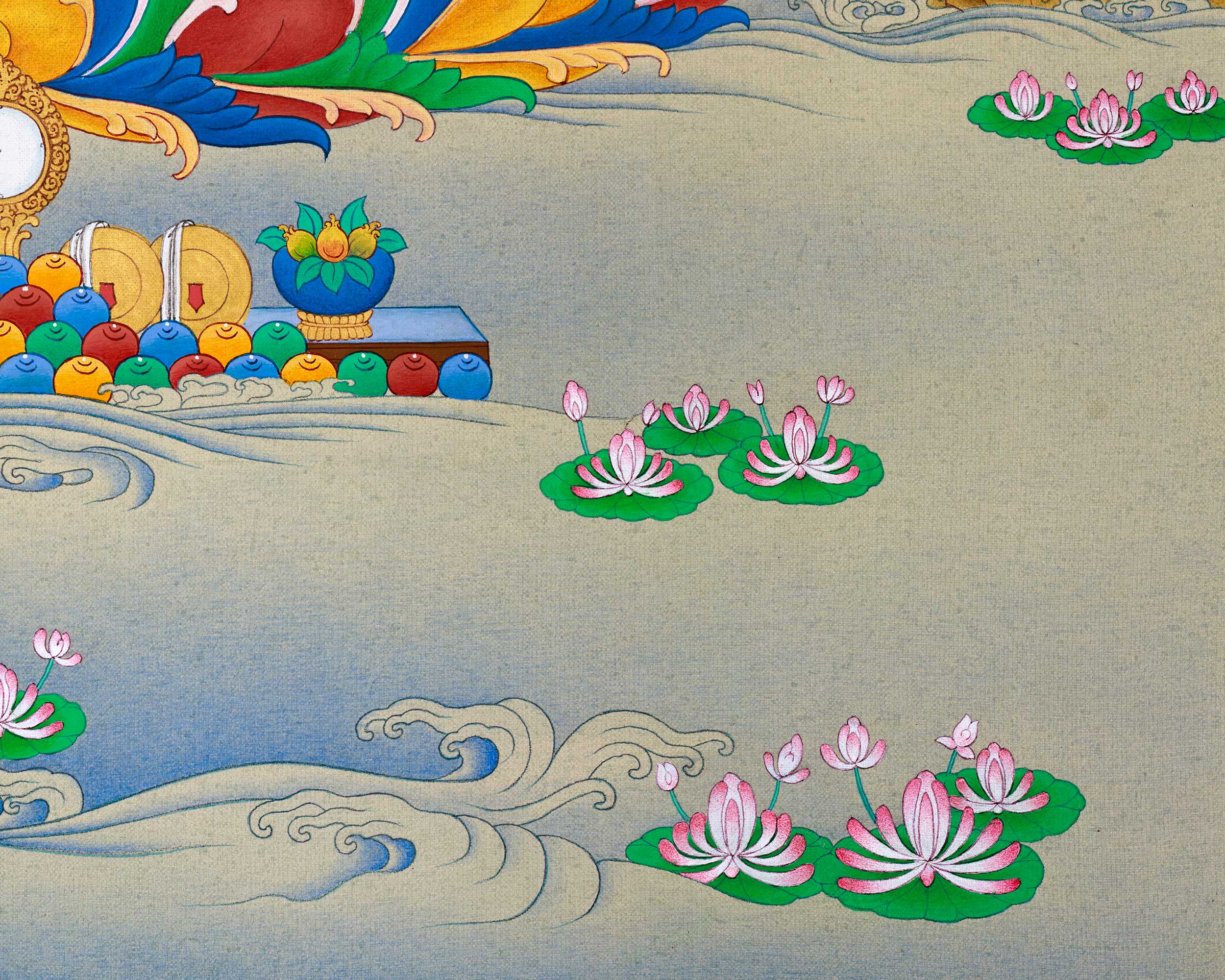 An Exclusive Padmasambhava Thangka| Lhasa's Stone Pigments