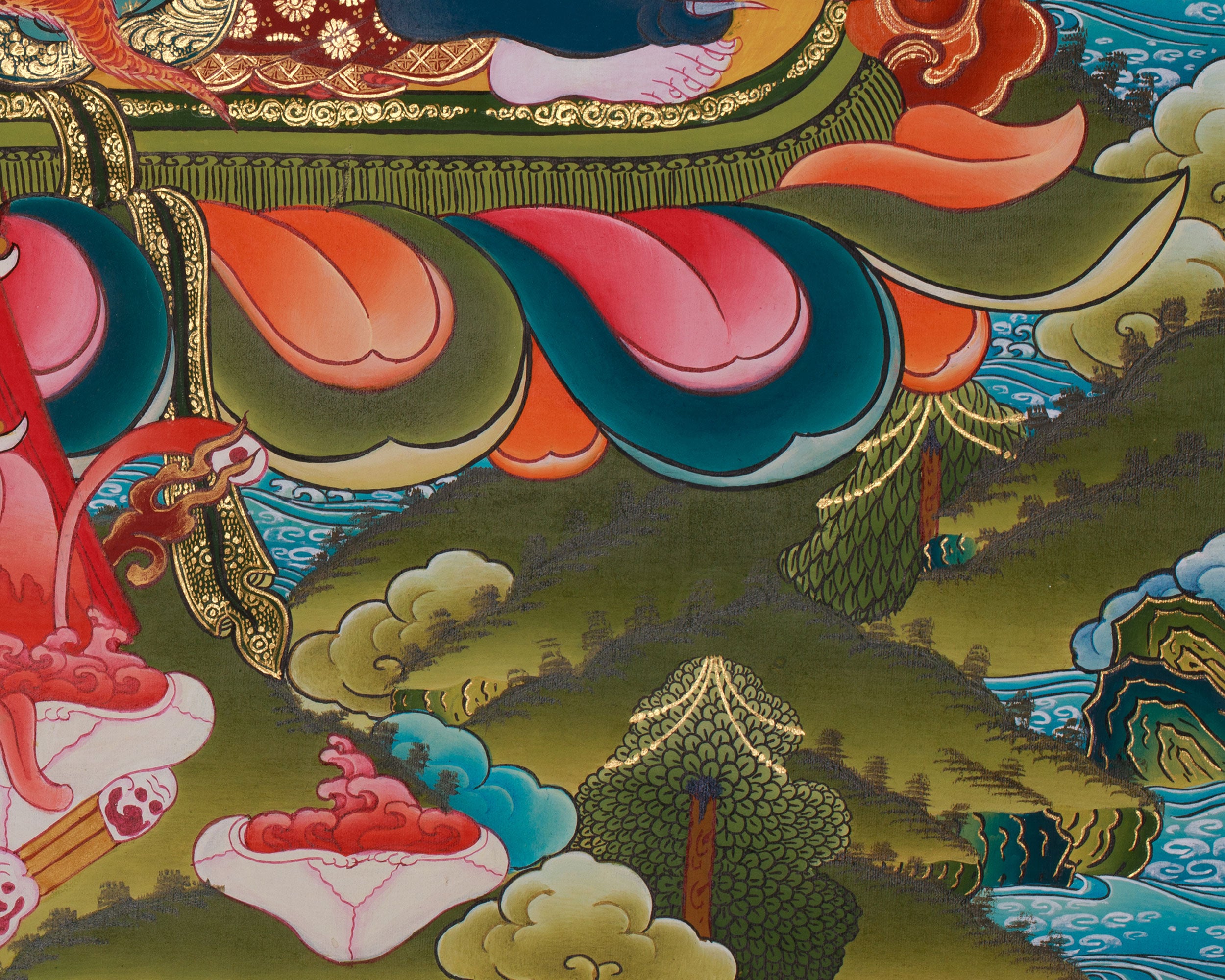 Fierce Six Armed Mahakala | Buddhist Protector Deity Thangka