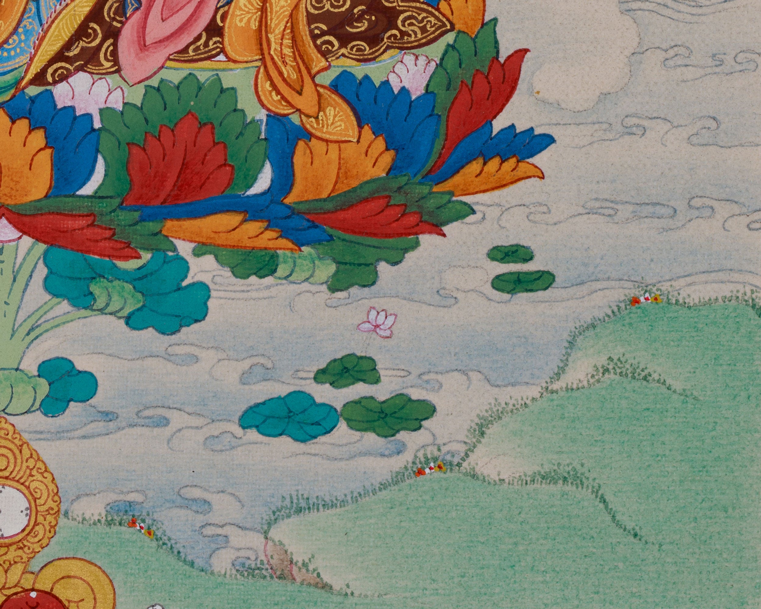 Thangka Padmasambhava | Hand-Painted Tibetan Guru Art