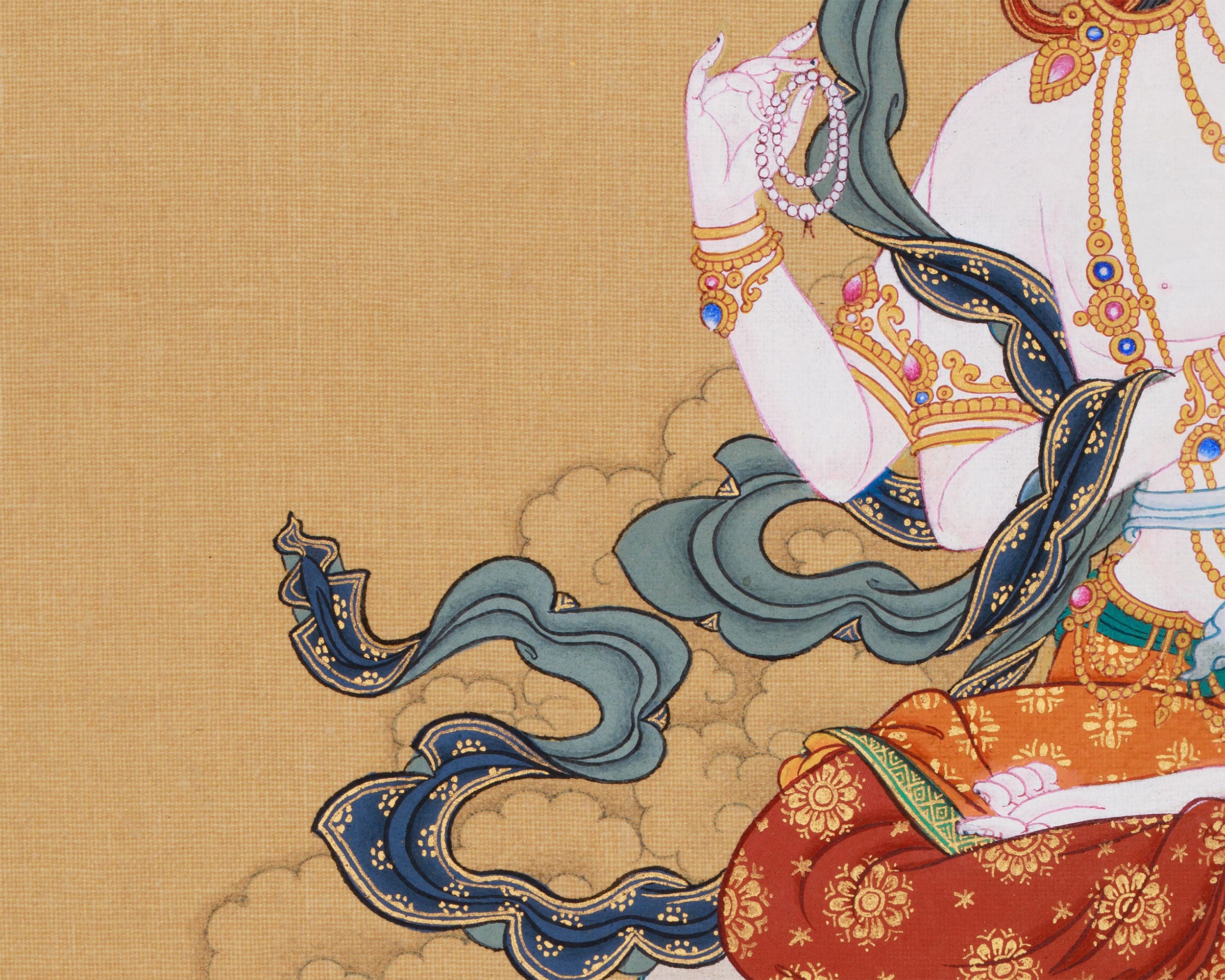 Divine Chenrezig with Amitabha Thangka | A Radiant Offering of Love and Enlightenment