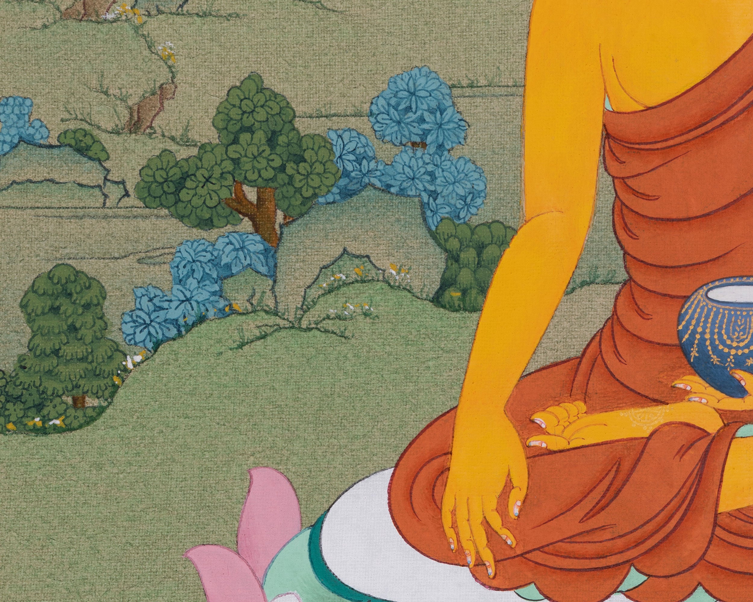 Sacred Shakyamuni Buddha Thangka | Peace and Enlightenment