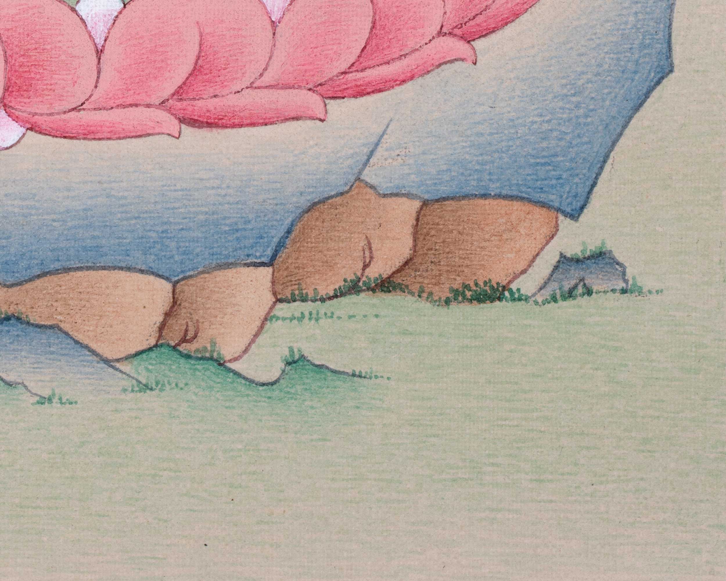 Small Yeshe Tsogyal Thangka | Guru Rinpoche's Consort | Female Spiritual Canvas Art