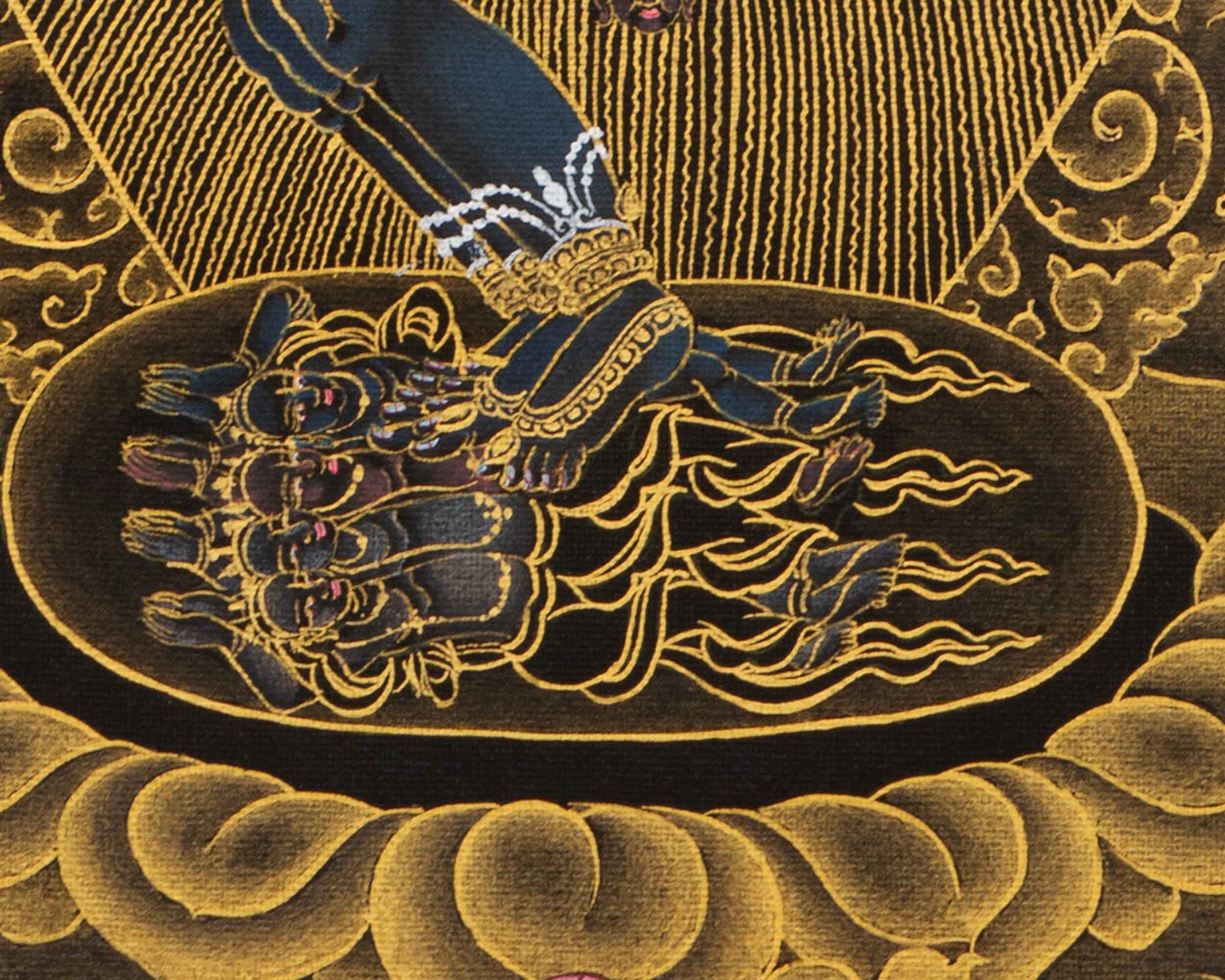 Yidam Hevajra Thangka | Thangka For Your Divine Protection | Hand-Painted Artwork