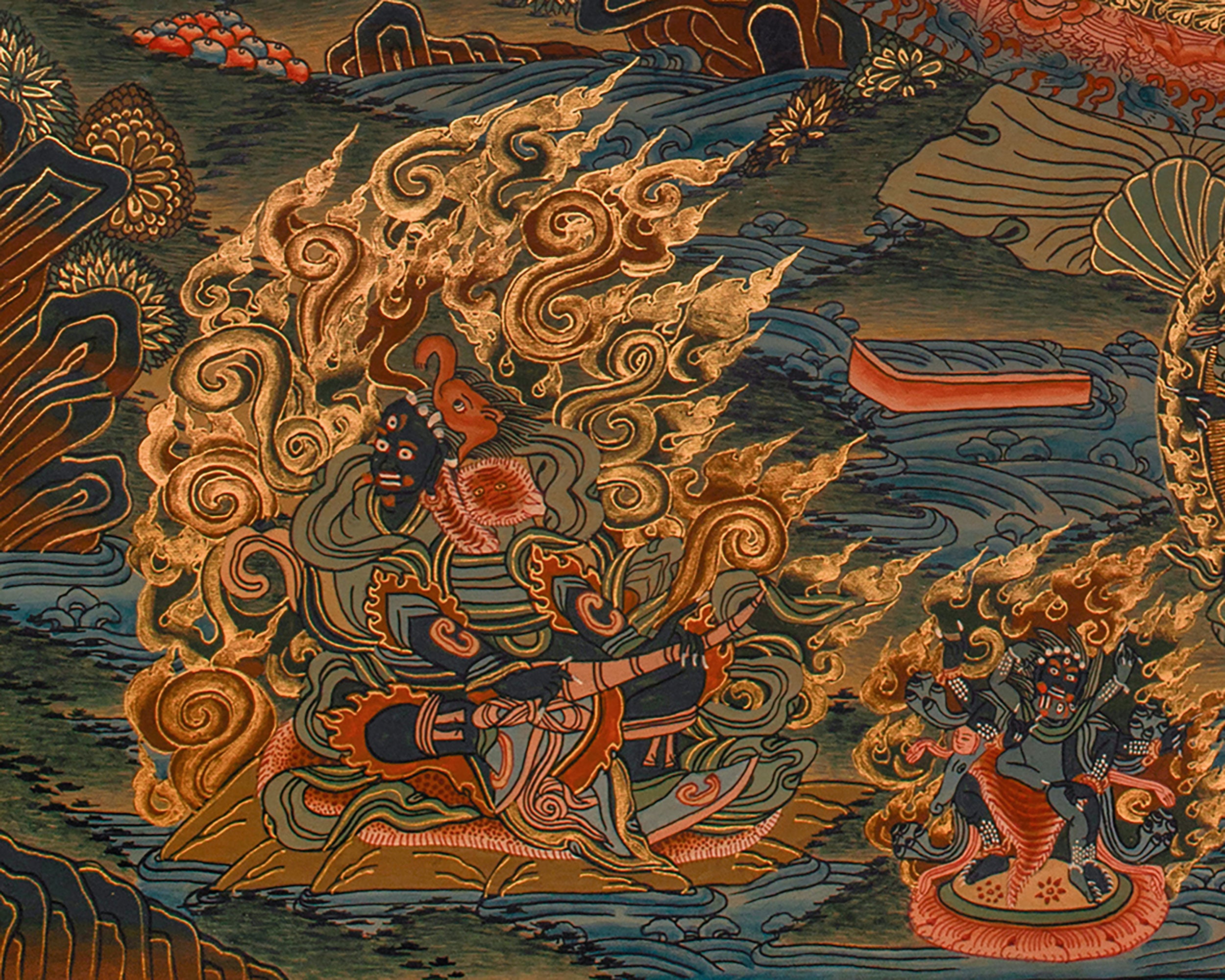 Gautam Buddha Mandala Art | Protector Deities | Spiritual Artwork