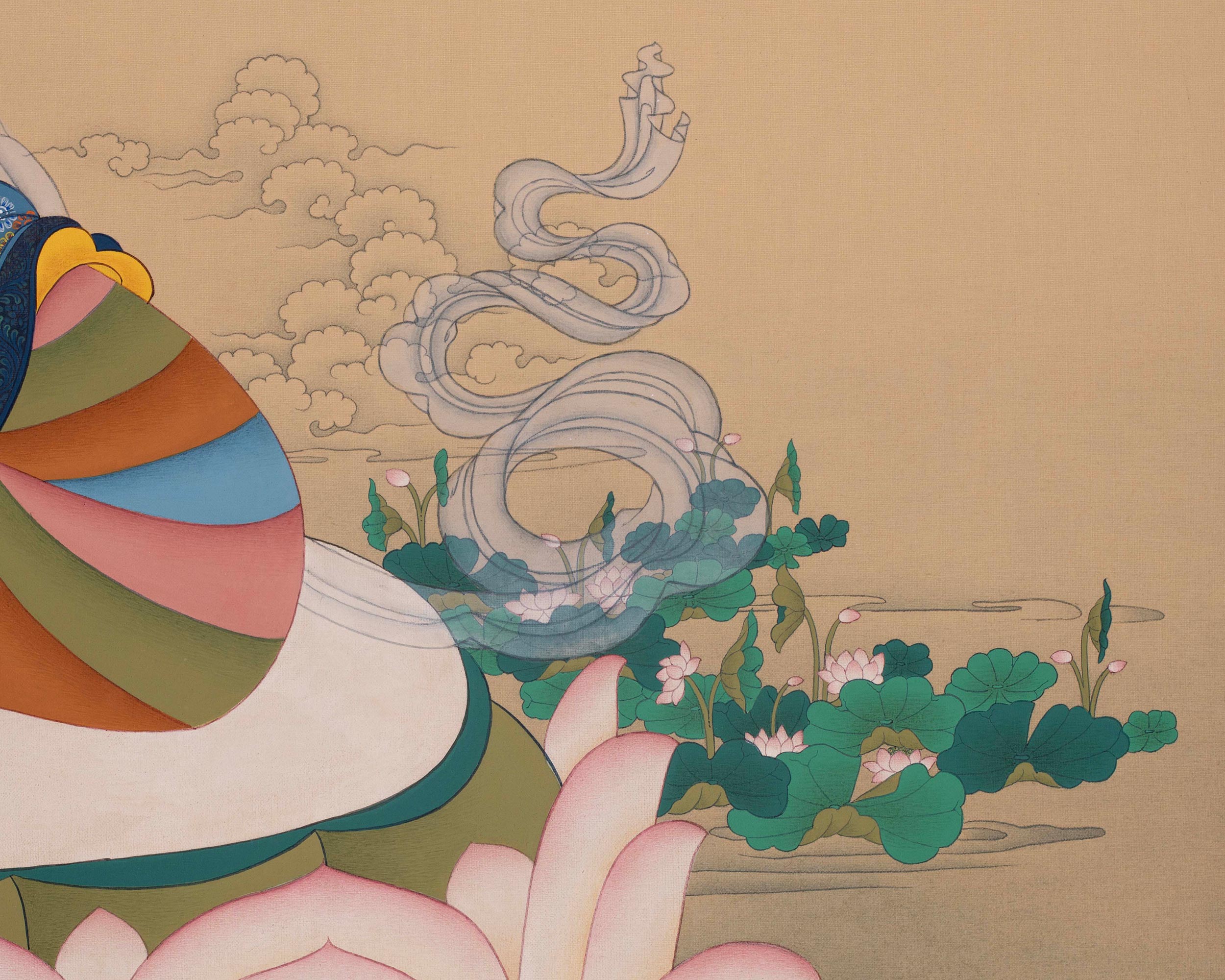 Buddhist Vajrasattva Thangka | Symbolizing Purity and Spiritual Transformation