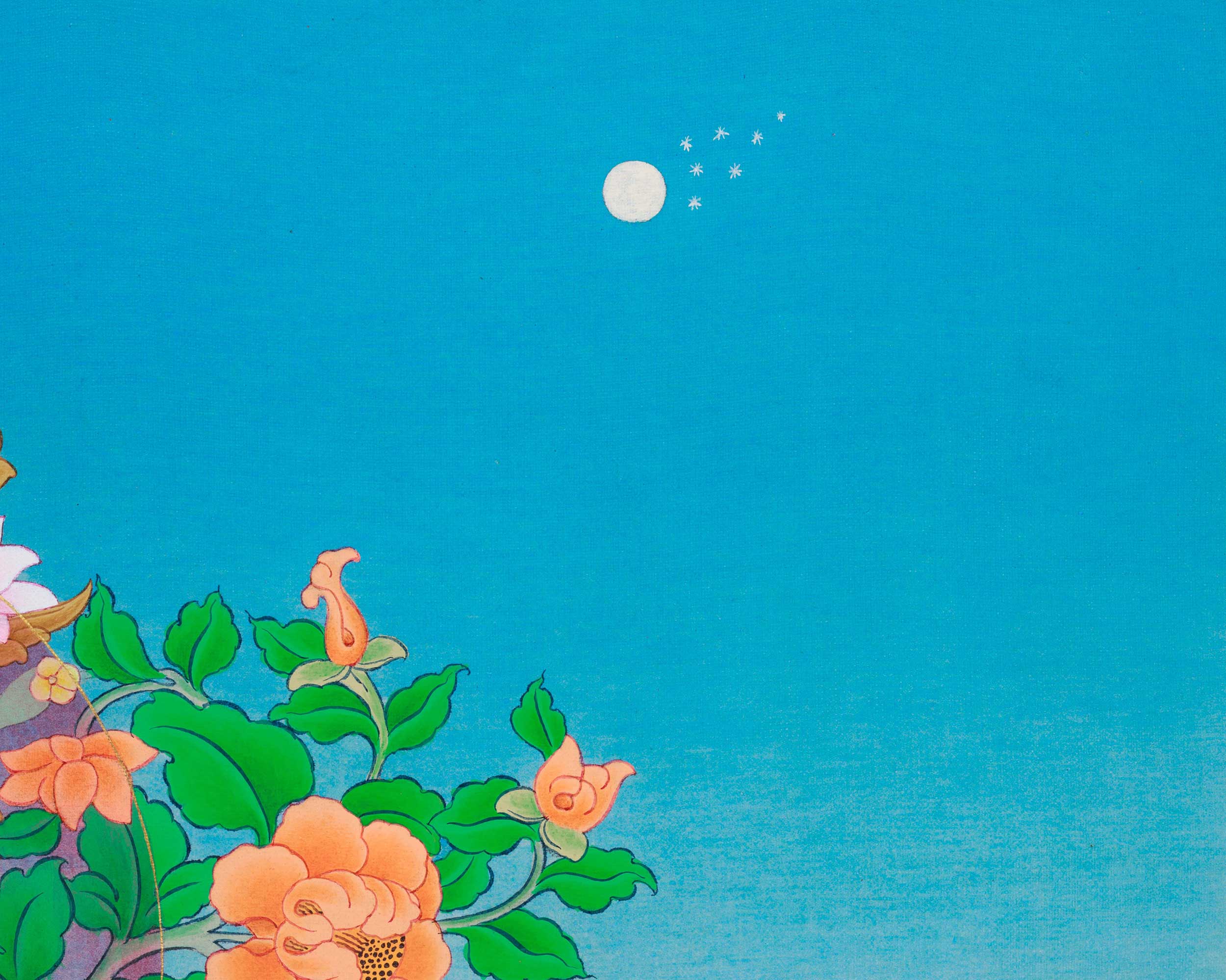 Green Tara Thangka Art | Karma Gadri Style Painting | Himalayan Wall Decor