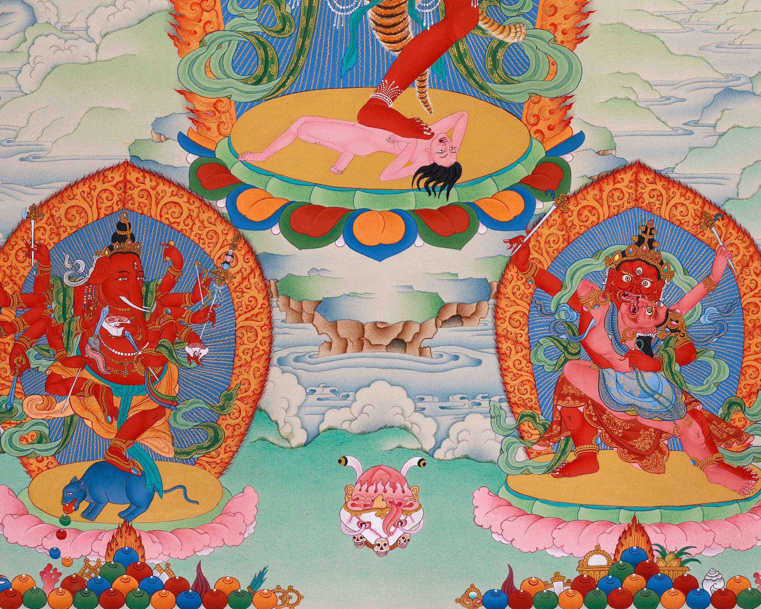 Kurukulla, Takirajja & Ganesha, Dynamic Three of Magnetizing deities of Vajrayana