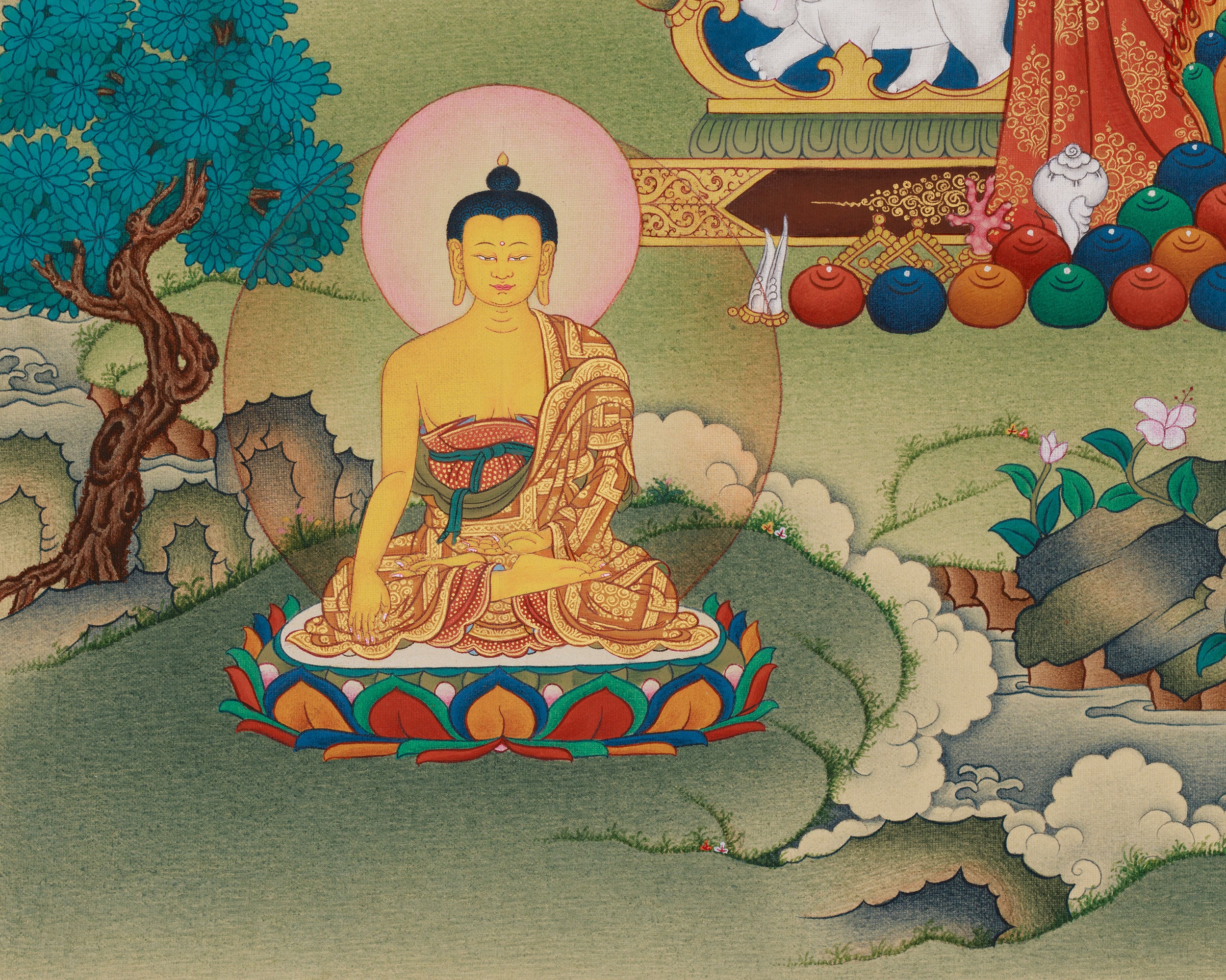 Traditional Art of the Eight Medicine Buddhas | Healing, Enlightenment, and Compassion for Devotion