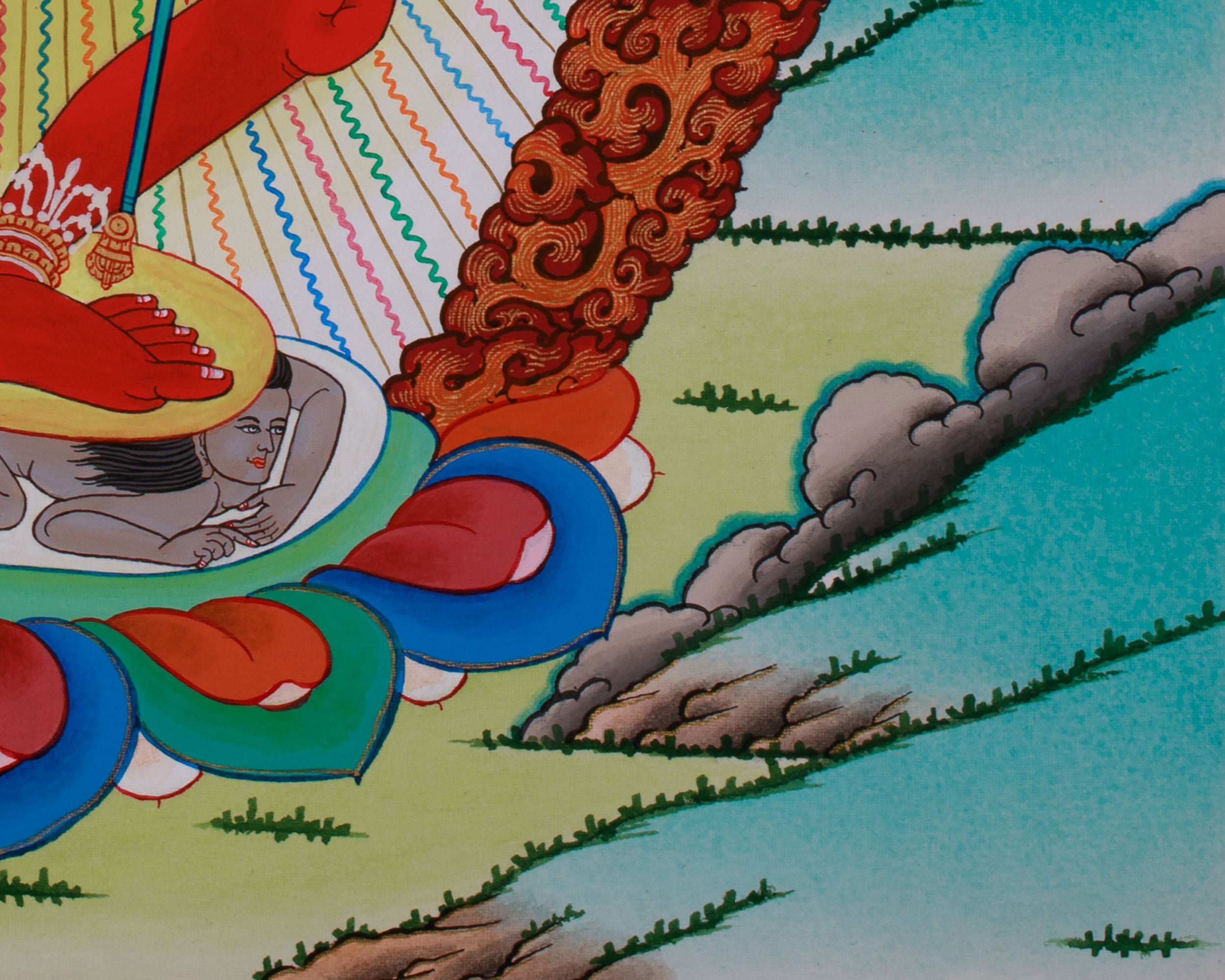 Hand Painted Vajravarahi Thangka | Dorje Phagmo Sacred Painting