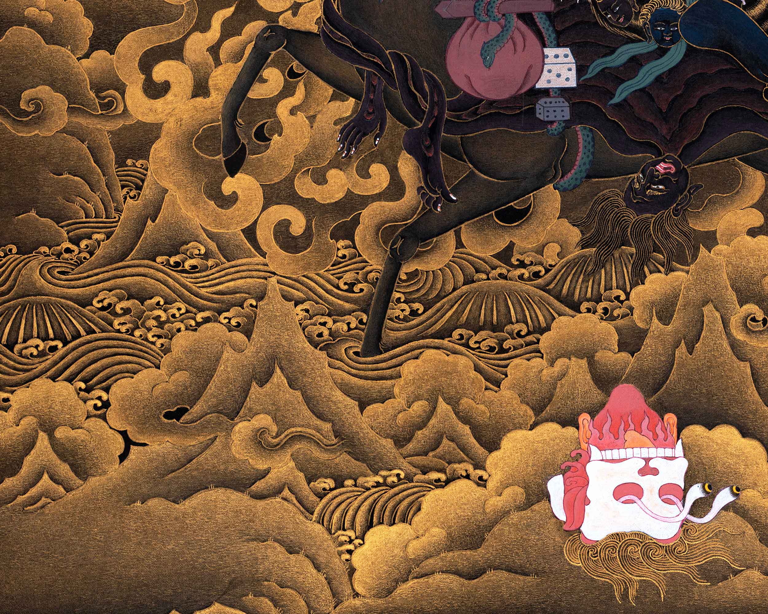 Palden Lhamo Kali Thangka Painting For Mindfulness | Sacred Mahakali Art for Daily Practice