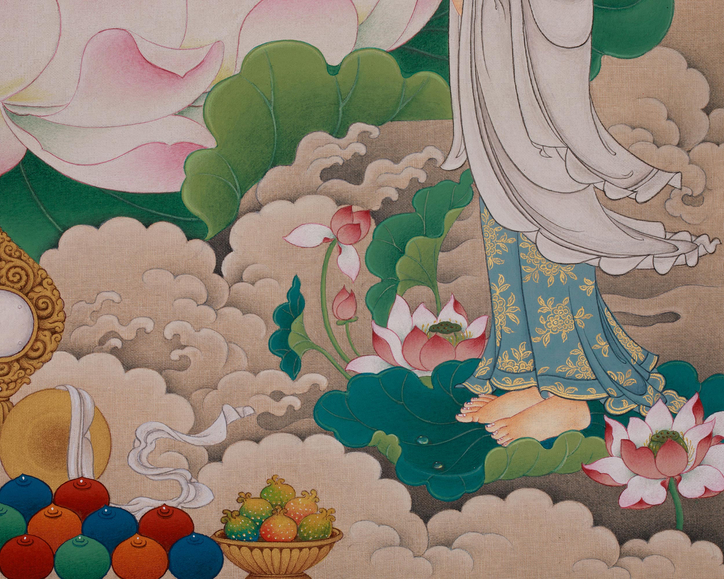 Tibetan Art of White Tara | Sita Tara | Healing and Long-Life Deity