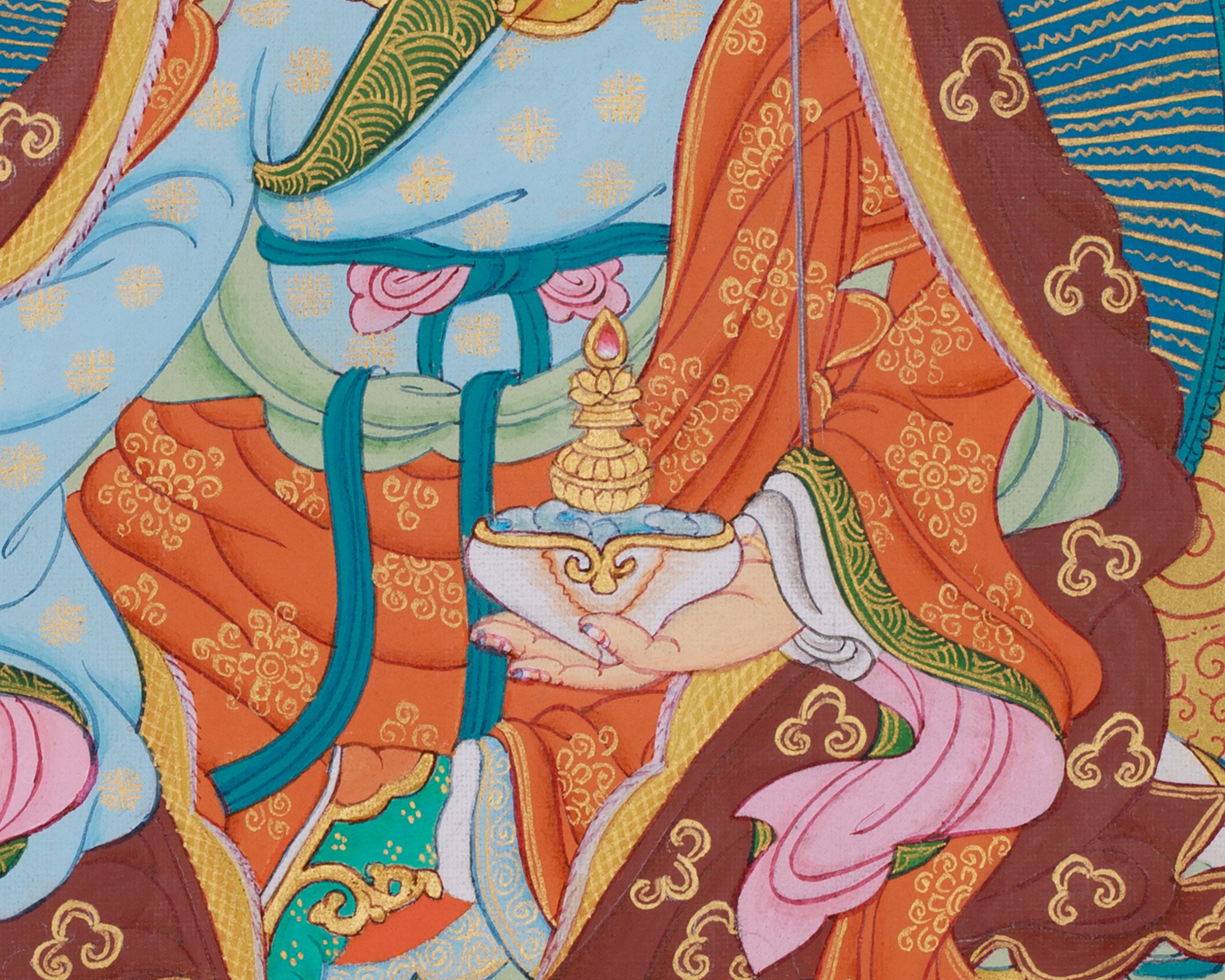 12-Inch Guru Padmasambhava Painting | Protector of Dharma & Healer