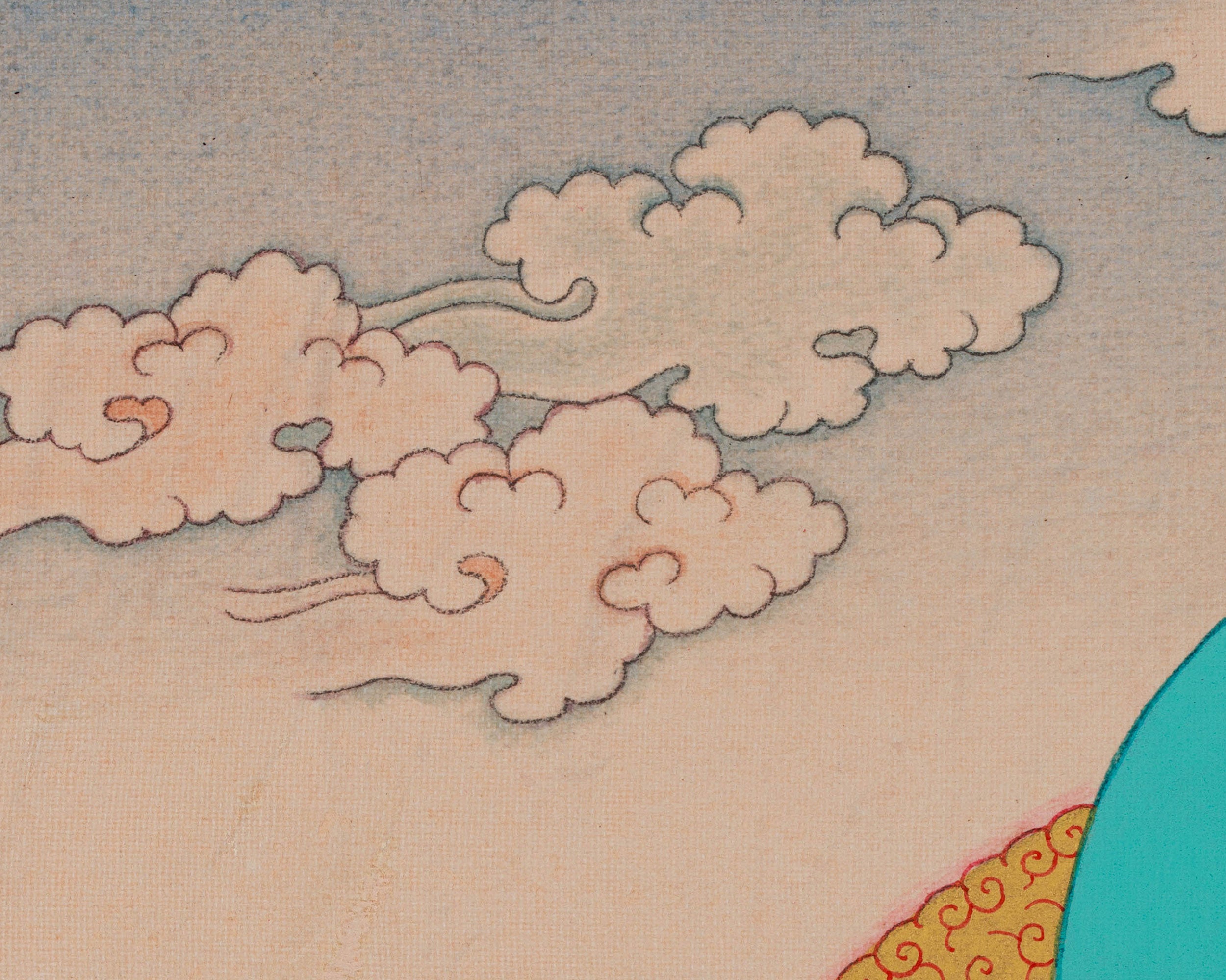 Tibetan Blue Bhaisajyaguru Thangka | Medicine Buddha For Healing